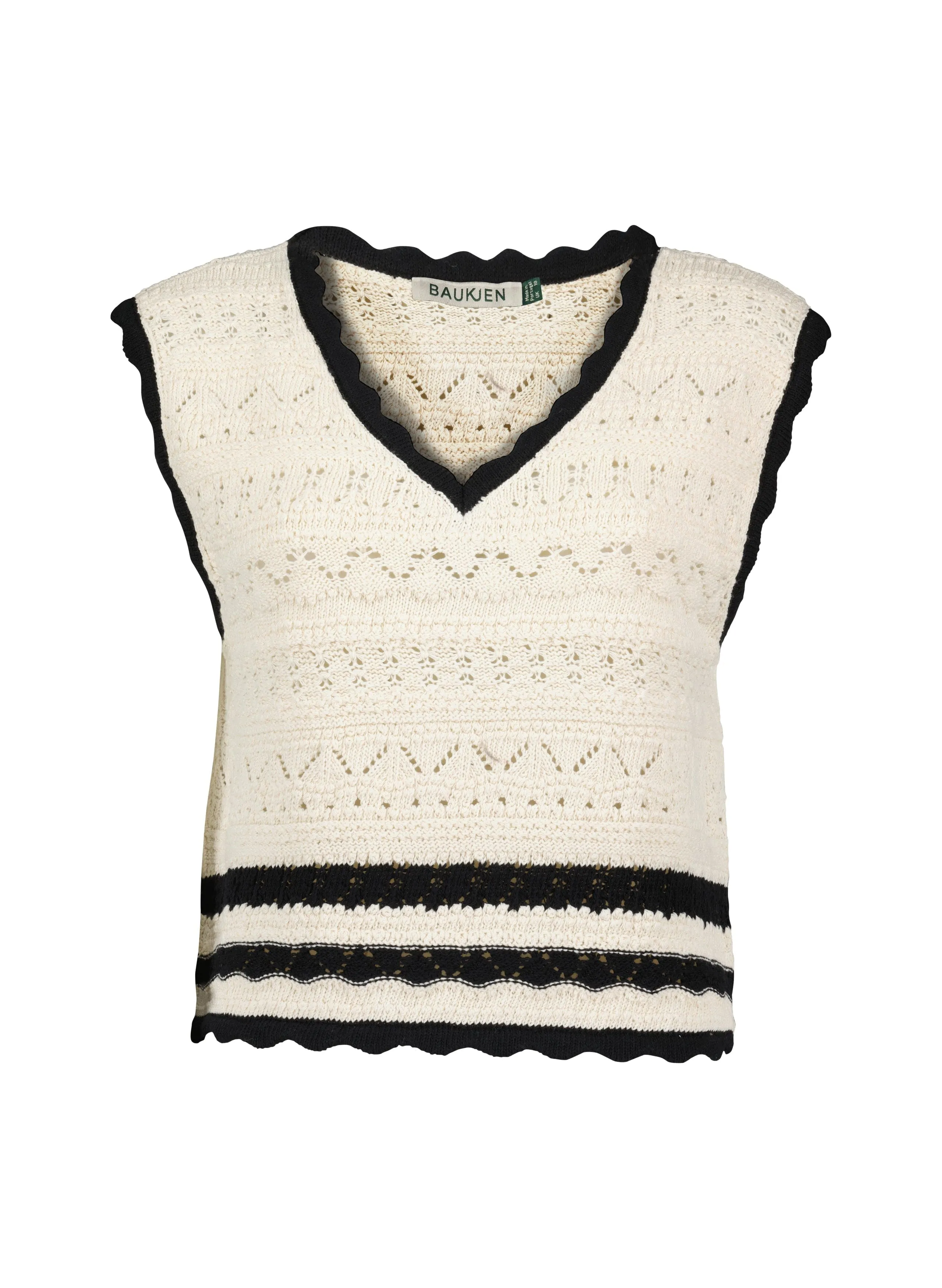 Apryl ECOTEC® Cotton Tank | Cream & Black