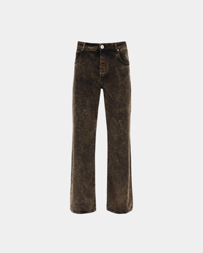 Balmain Distressed-Effect Dnim Jeans Black/Mole