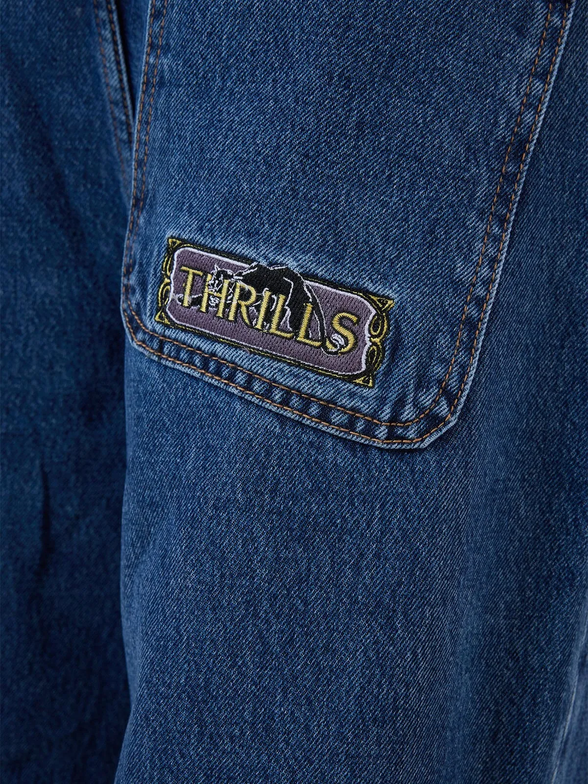 Behind It All Big Slacker Denim Jean - Rinsed Blues