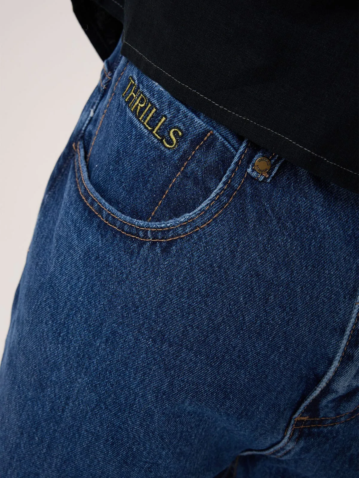Behind It All Big Slacker Denim Jean - Rinsed Blues