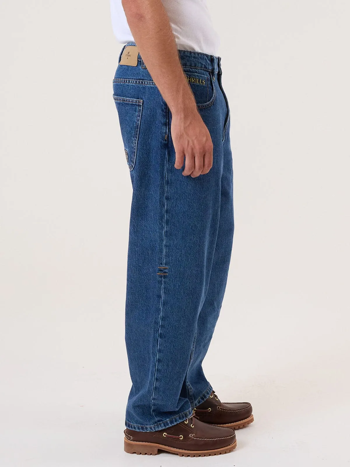 Behind It All Big Slacker Denim Jean - Rinsed Blues