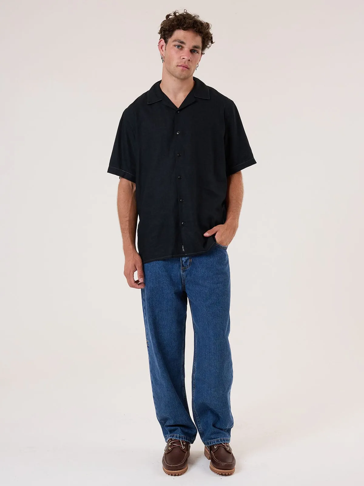 Behind It All Big Slacker Denim Jean - Rinsed Blues