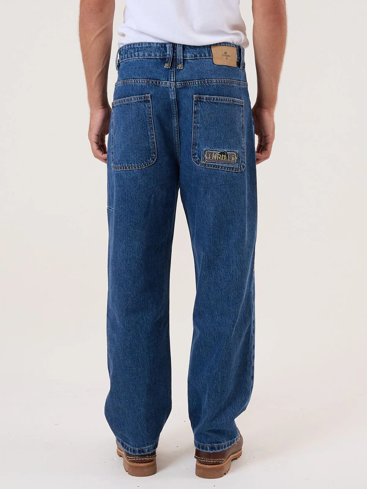 Behind It All Big Slacker Denim Jean - Rinsed Blues