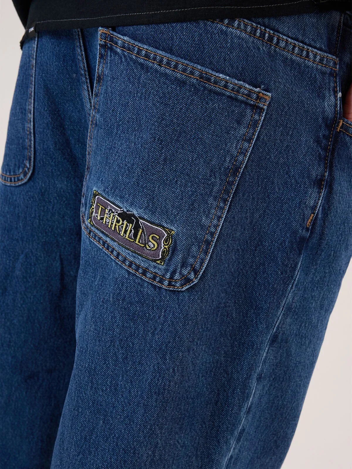 Behind It All Big Slacker Denim Jean - Rinsed Blues