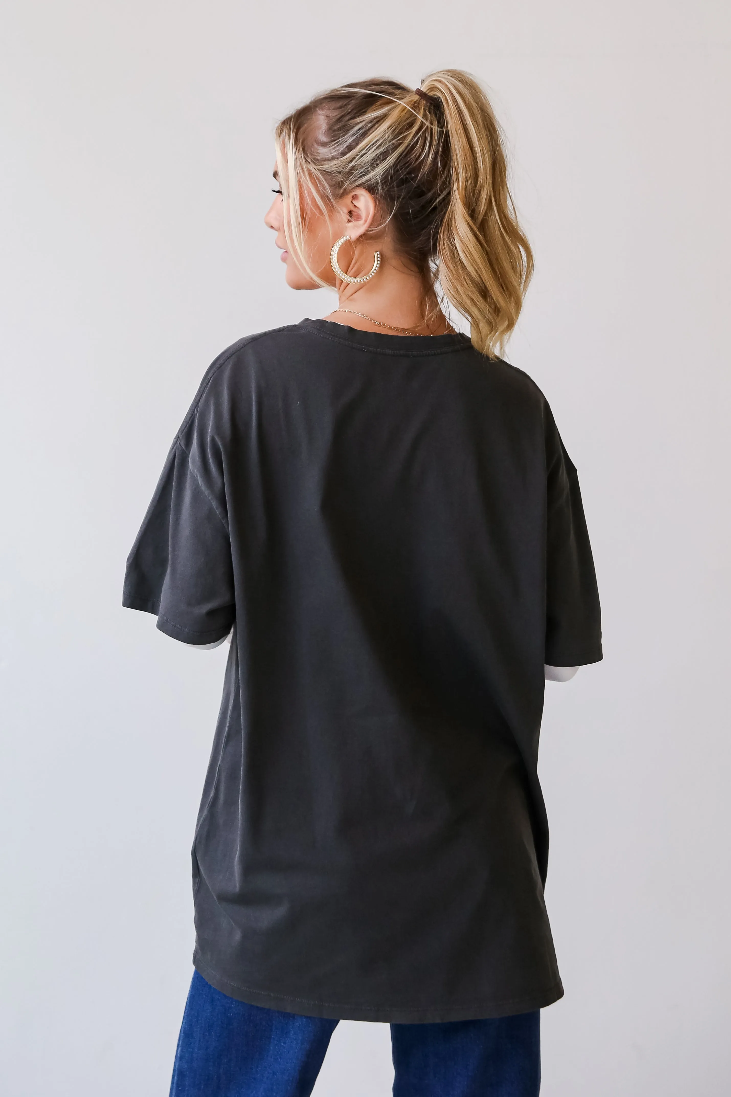 Charcoal Nashville Tennessee Music City Oversized Graphic Tee