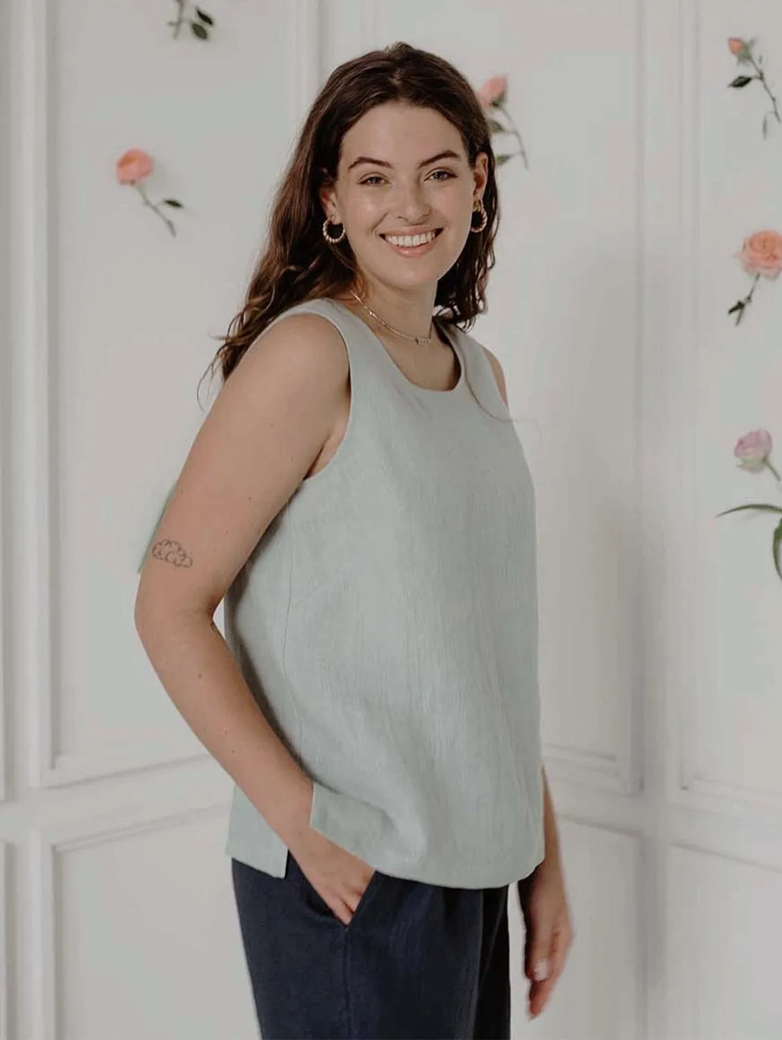 Colette Women's Classical Linen Top | Multiple Colours