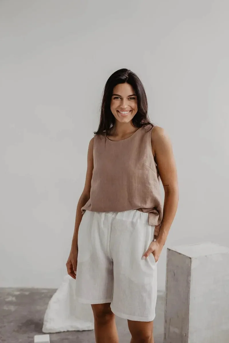 Colette Women's Classical Linen Top | Multiple Colours