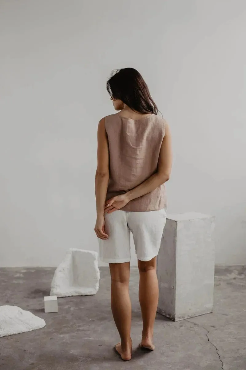 Colette Women's Classical Linen Top | Multiple Colours