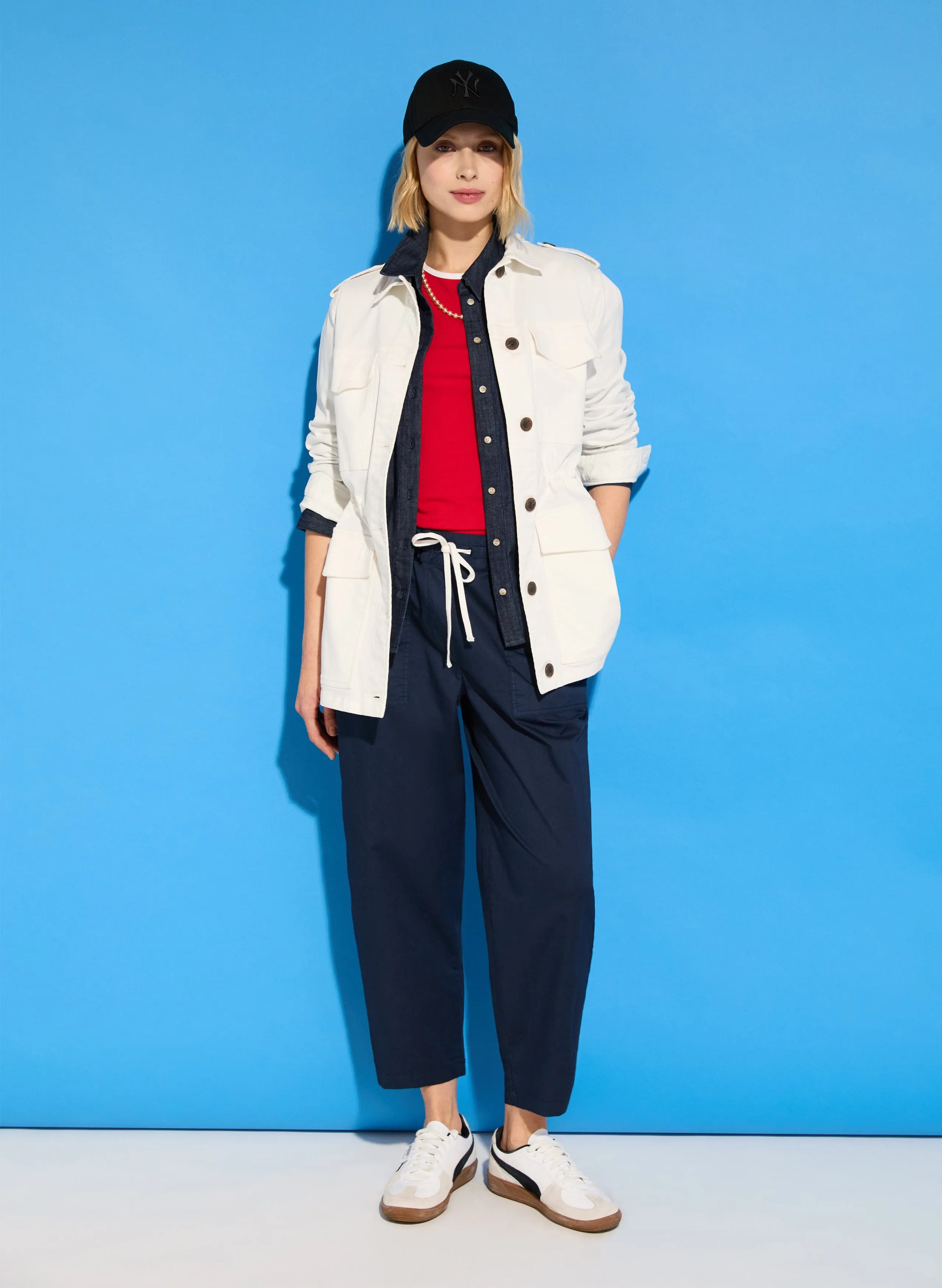 Drake Organic Cotton Utility Jacket | Soft White