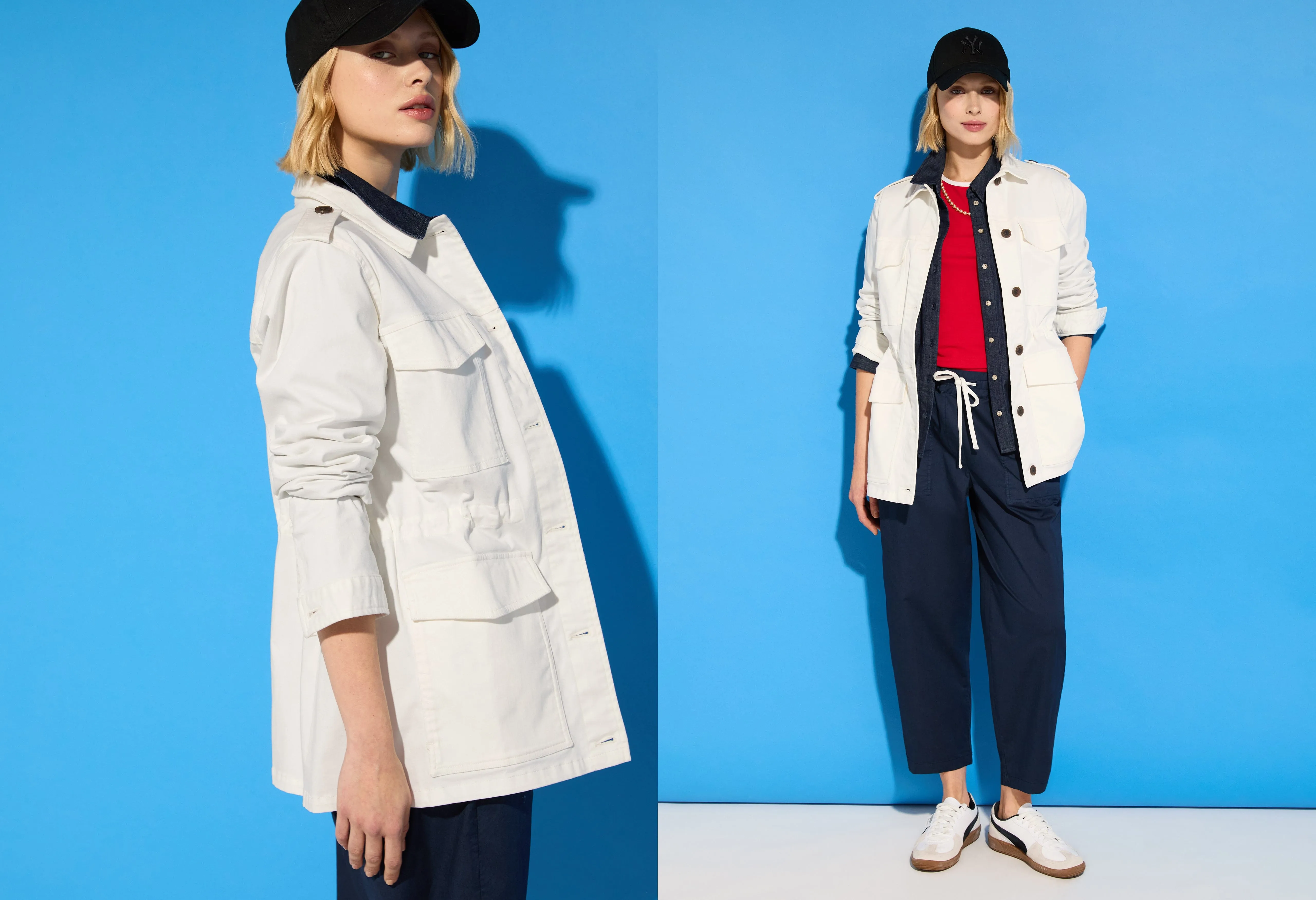 Drake Organic Cotton Utility Jacket | Soft White