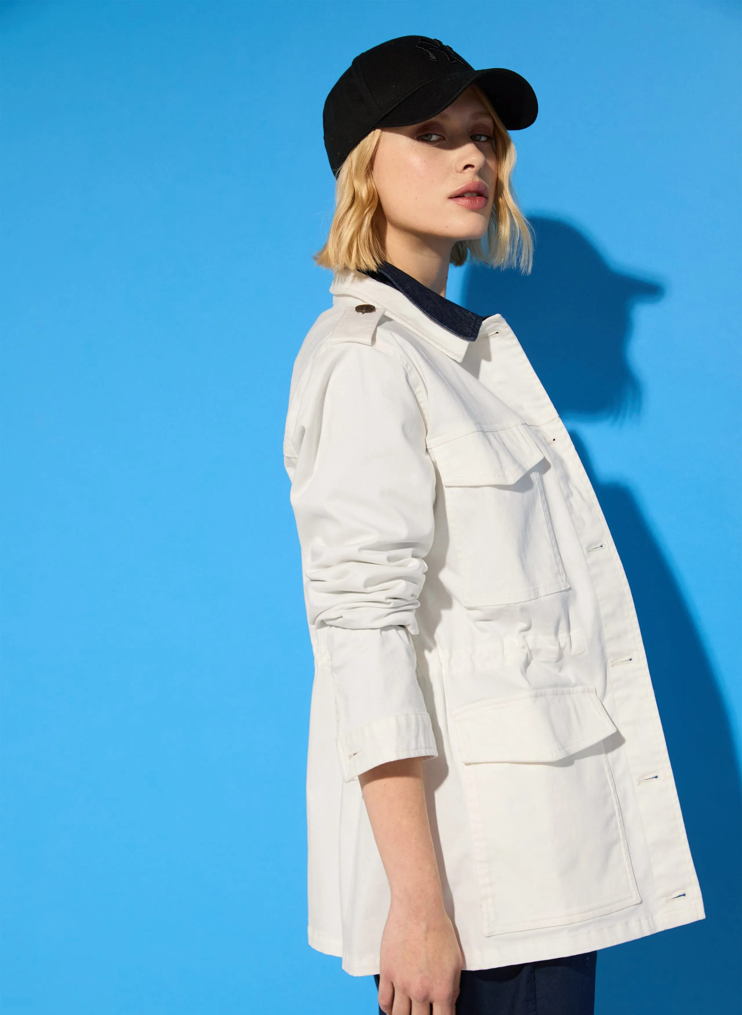 Drake Organic Cotton Utility Jacket | Soft White