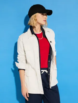 Drake Organic Cotton Utility Jacket | Soft White