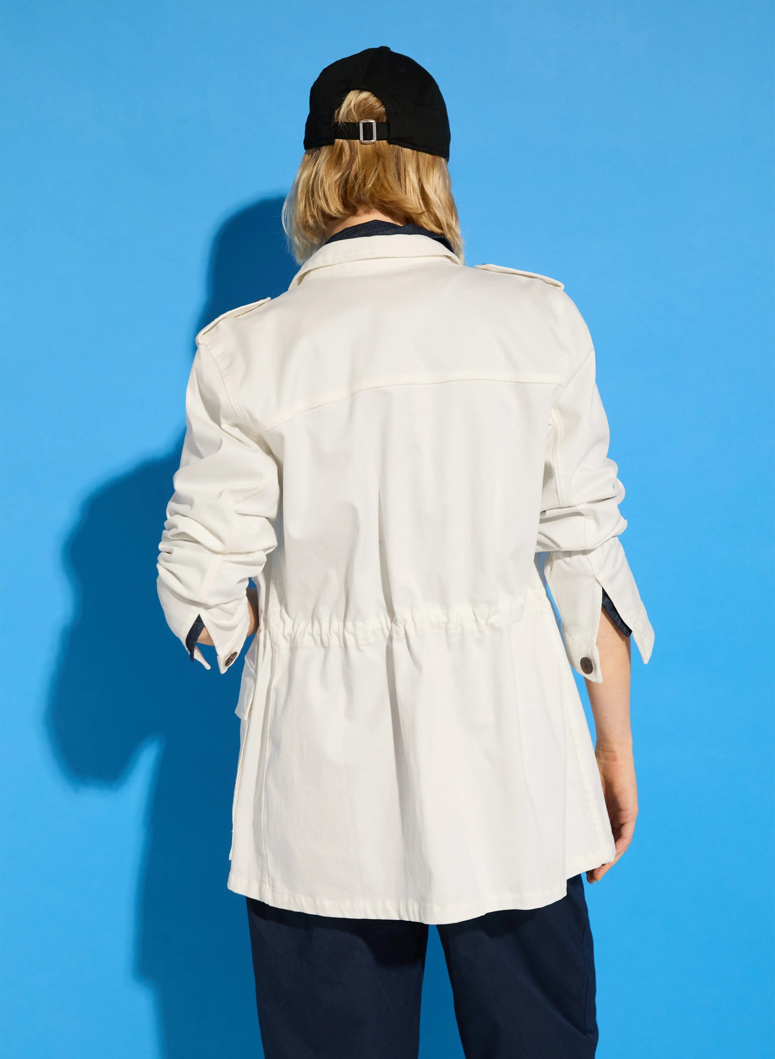 Drake Organic Cotton Utility Jacket | Soft White
