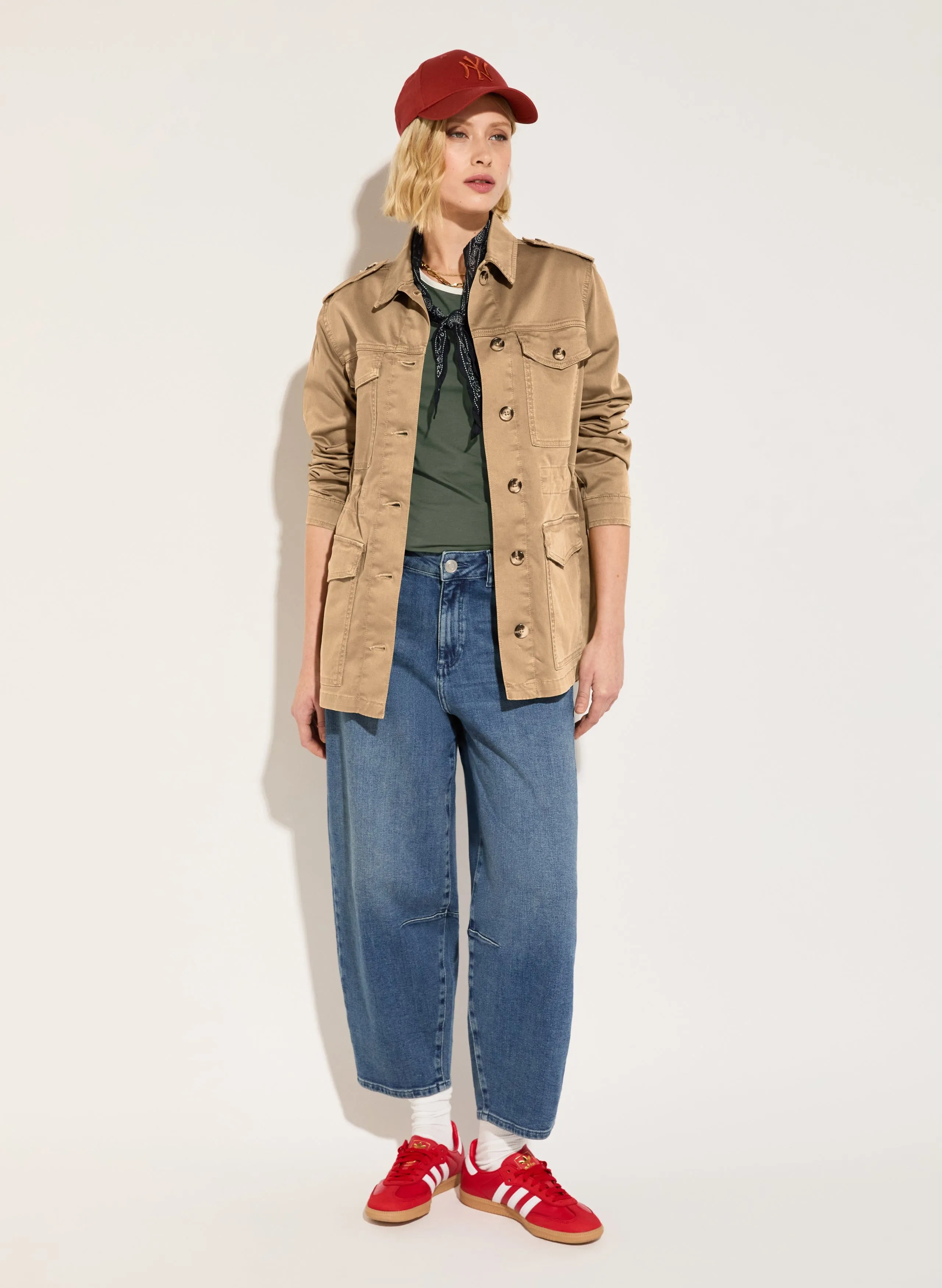 Drake Organic Cotton Utility Jacket | Taupe