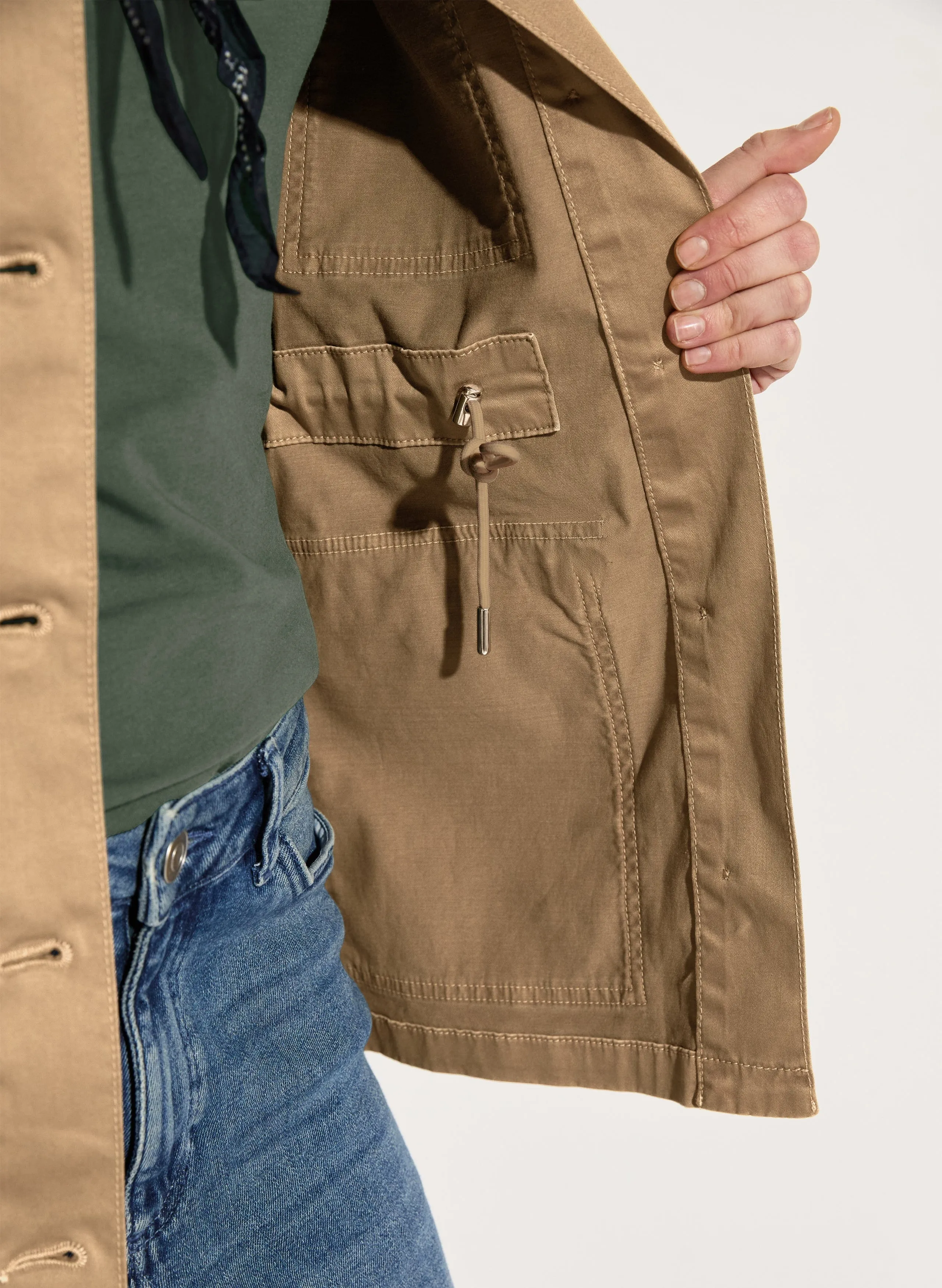 Drake Organic Cotton Utility Jacket | Taupe