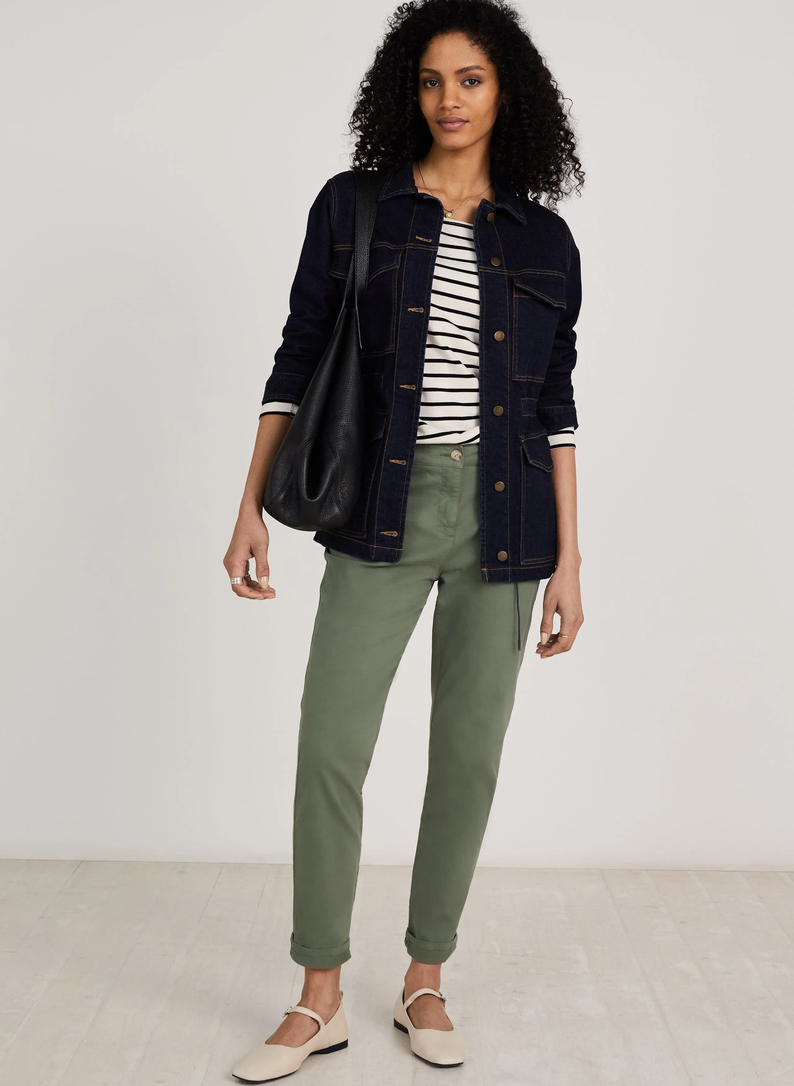 Drew Organic Cotton Utility Jacket | Dark Denim
