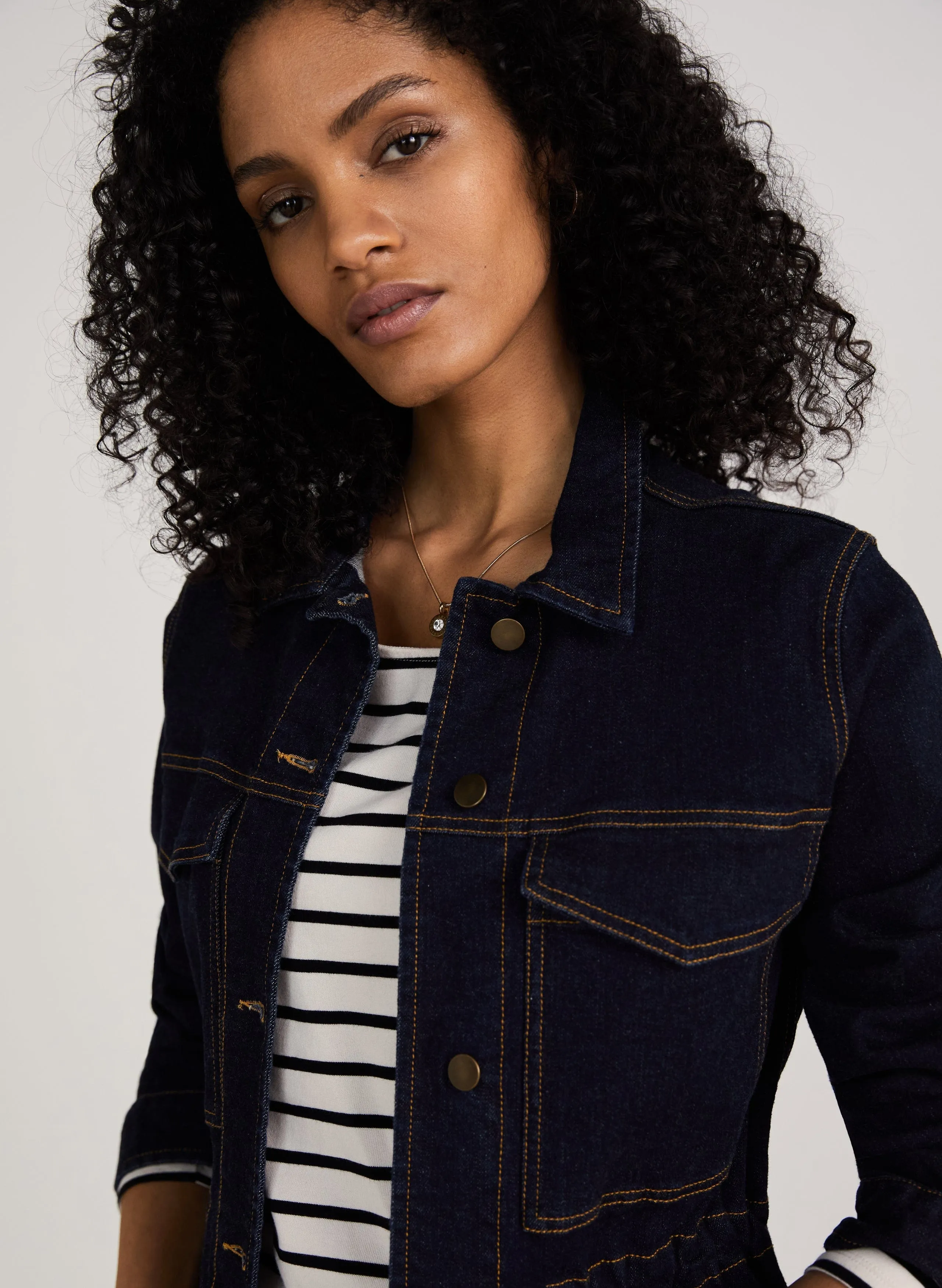 Drew Organic Cotton Utility Jacket | Dark Denim