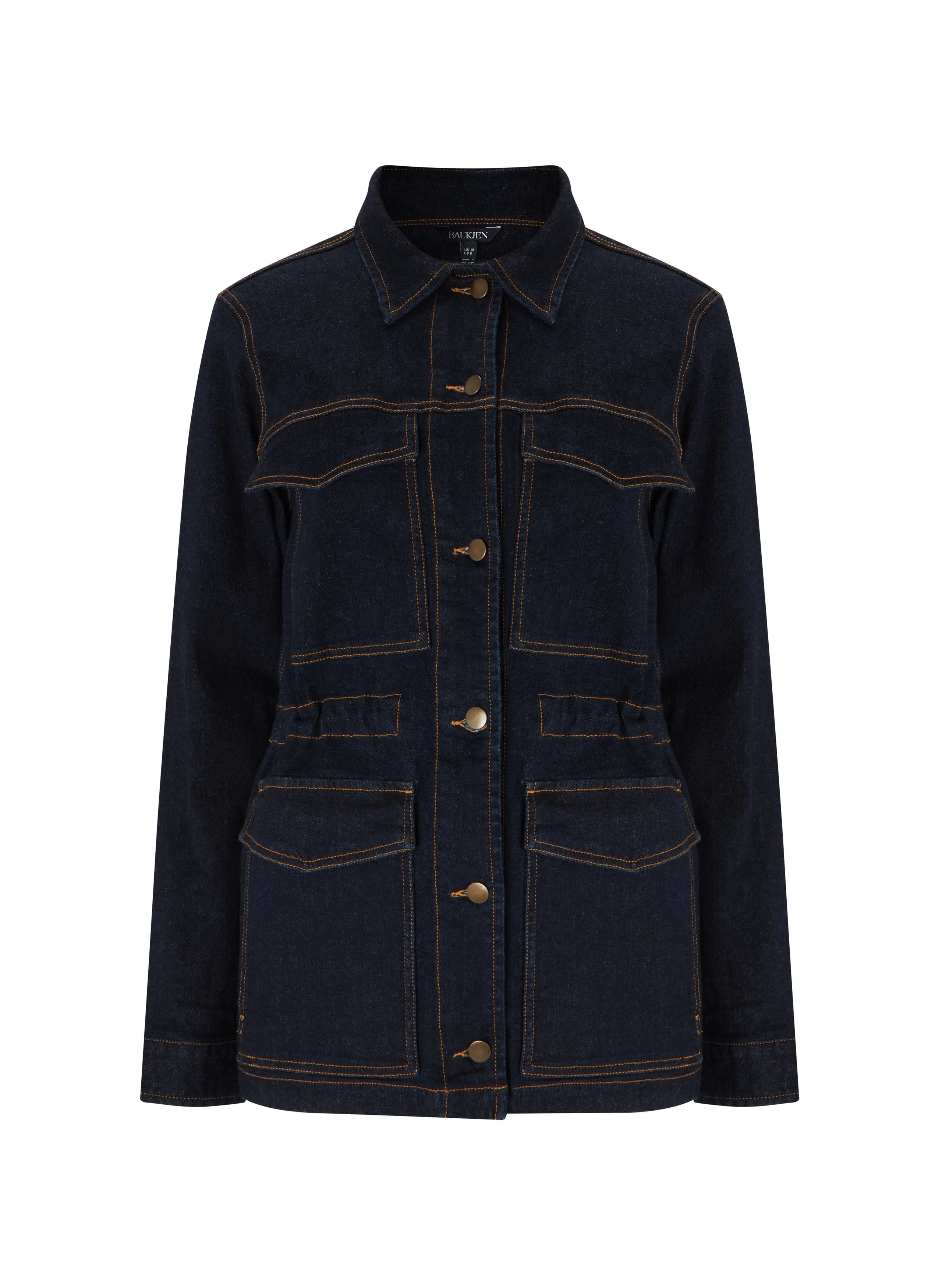 Drew Organic Cotton Utility Jacket | Dark Denim