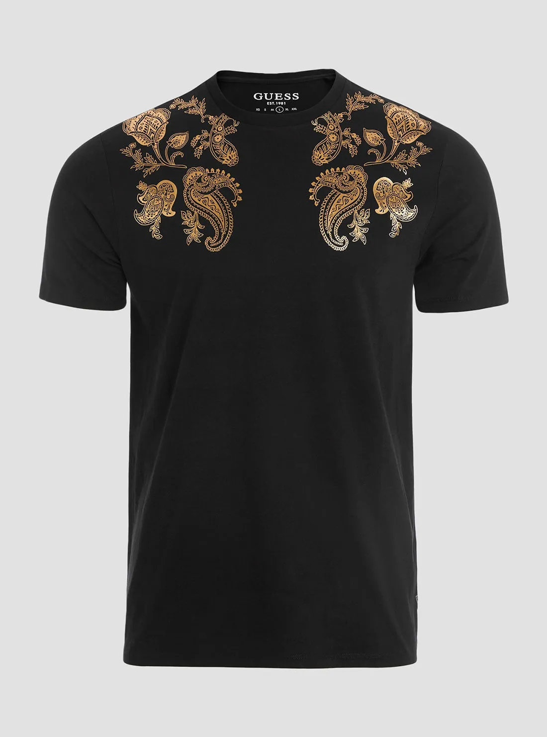 Eco Black Gold Paisley T-Shirt