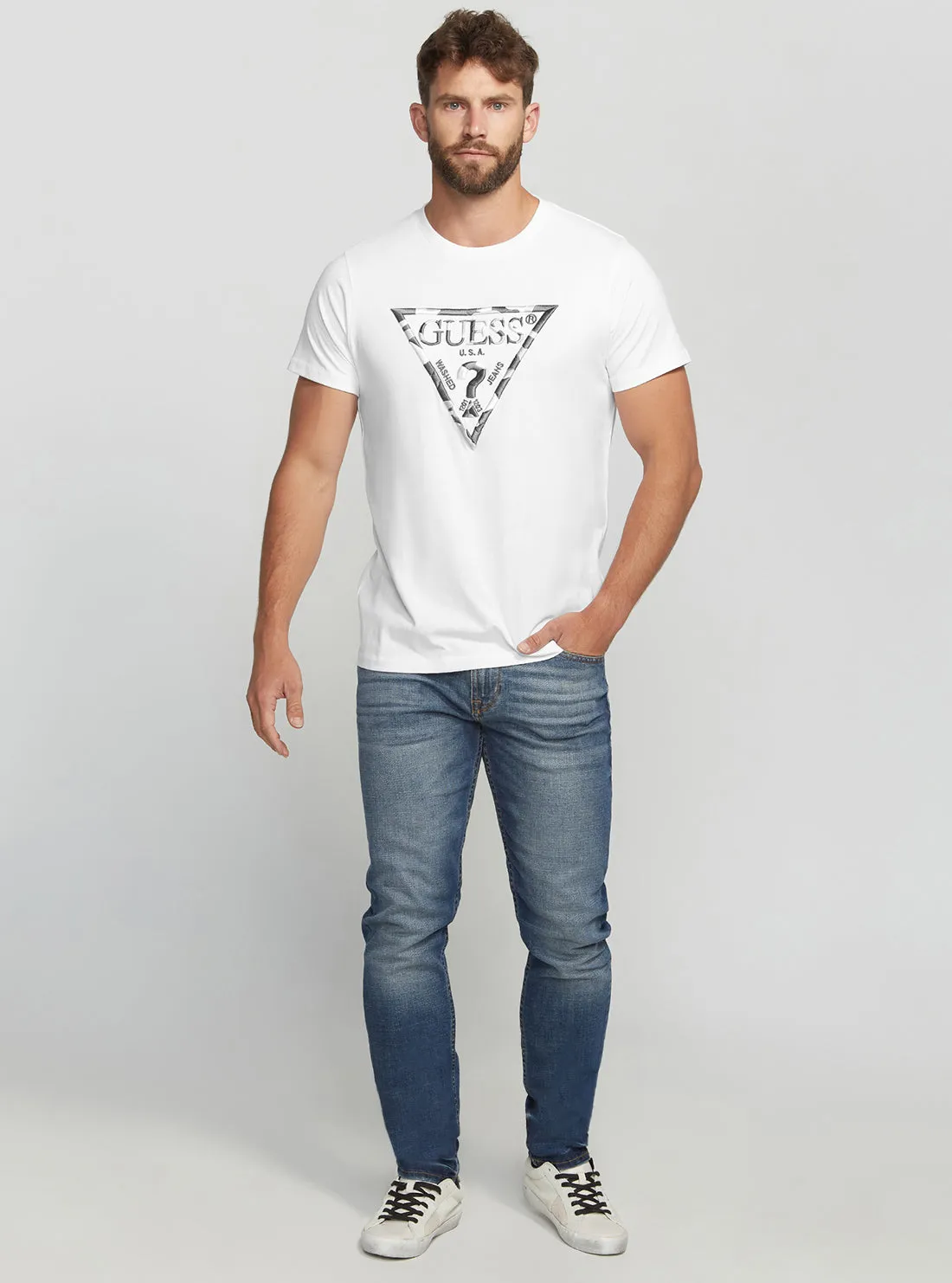Eco White Gad Logo T-Shirt
