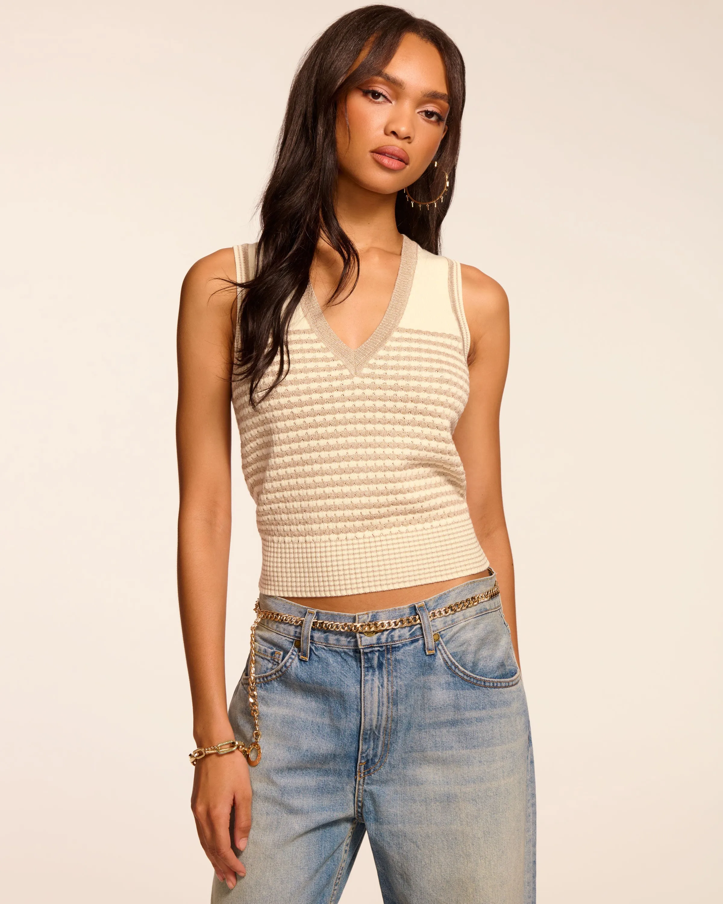 Elle V-Neck Knit Tank Top