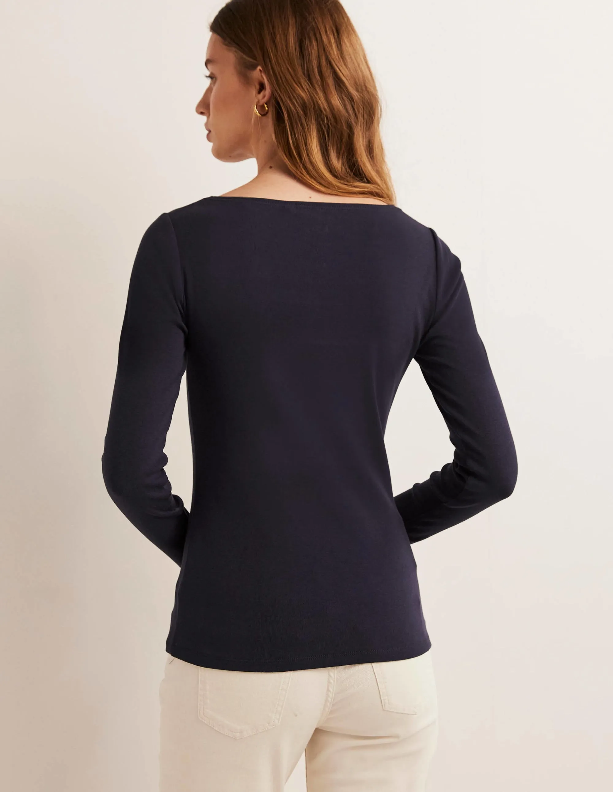 Essential Boatneck Top-Navy