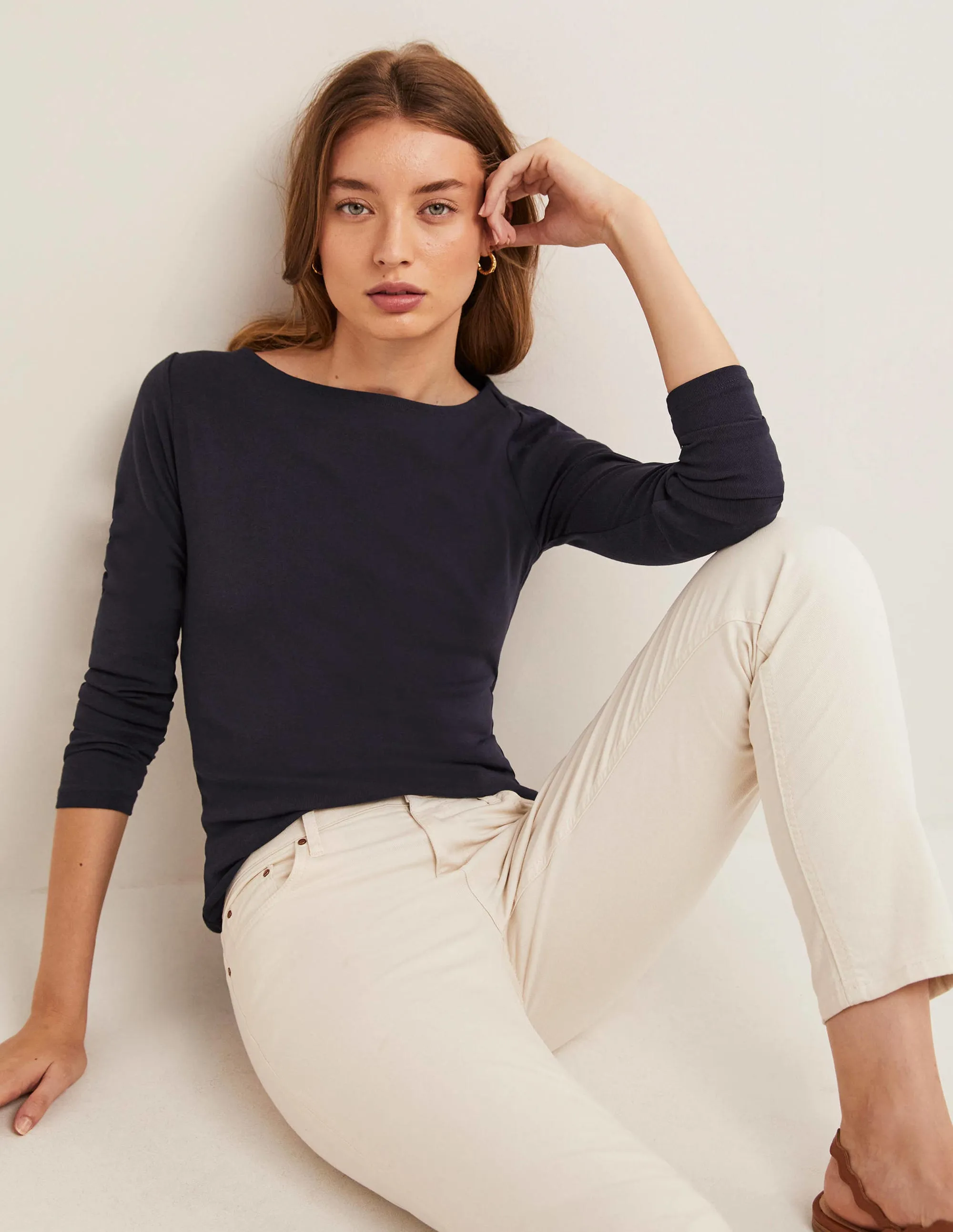 Essential Boatneck Top-Navy