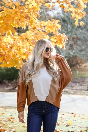 FINAL SALE - Casual Favorite Color Block Collared Top
