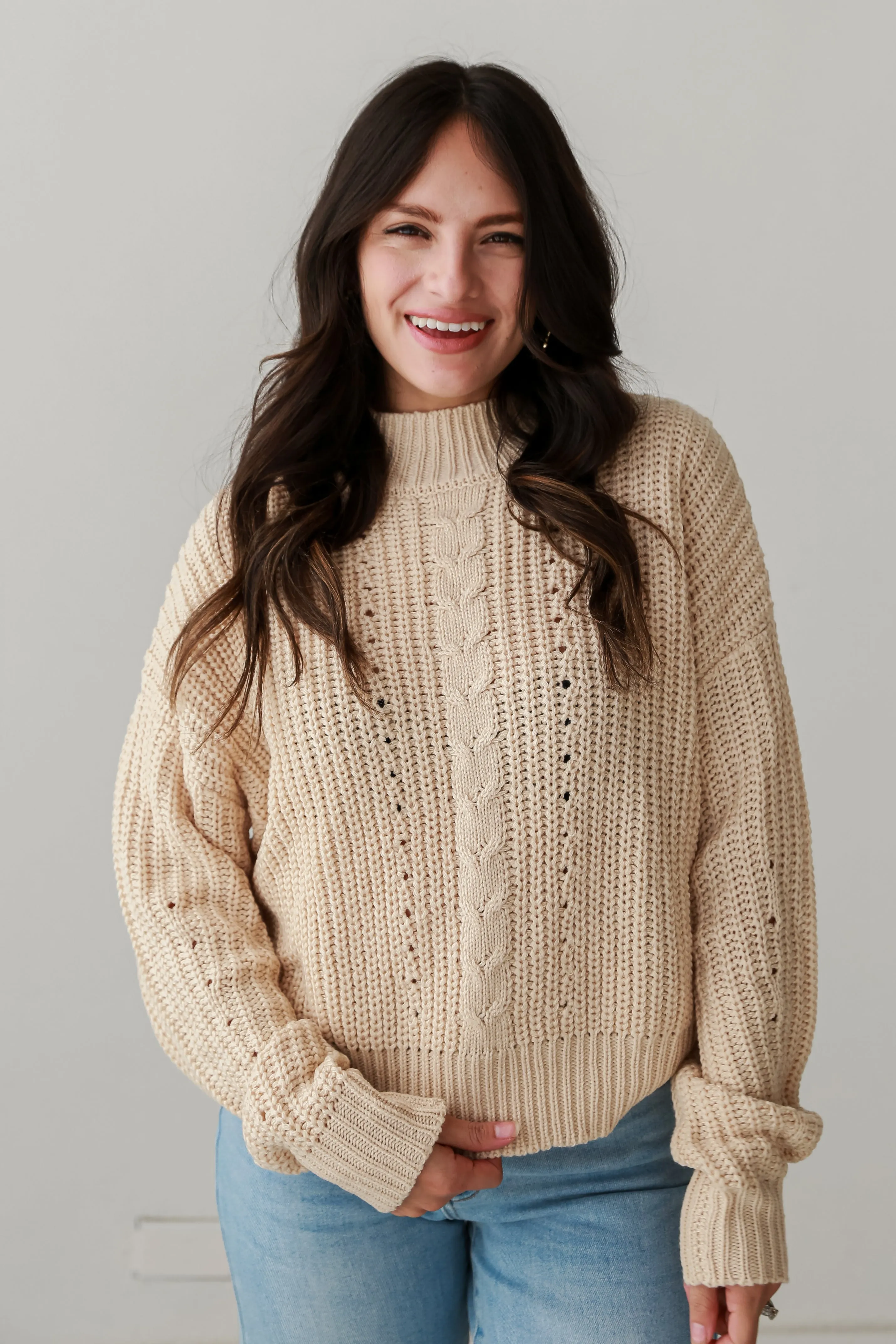 FINAL SALE - Charlotte Mock Neck Sweater