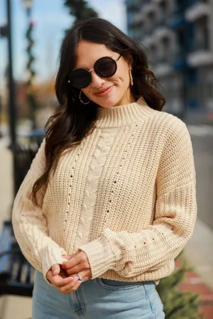 FINAL SALE - Charlotte Mock Neck Sweater