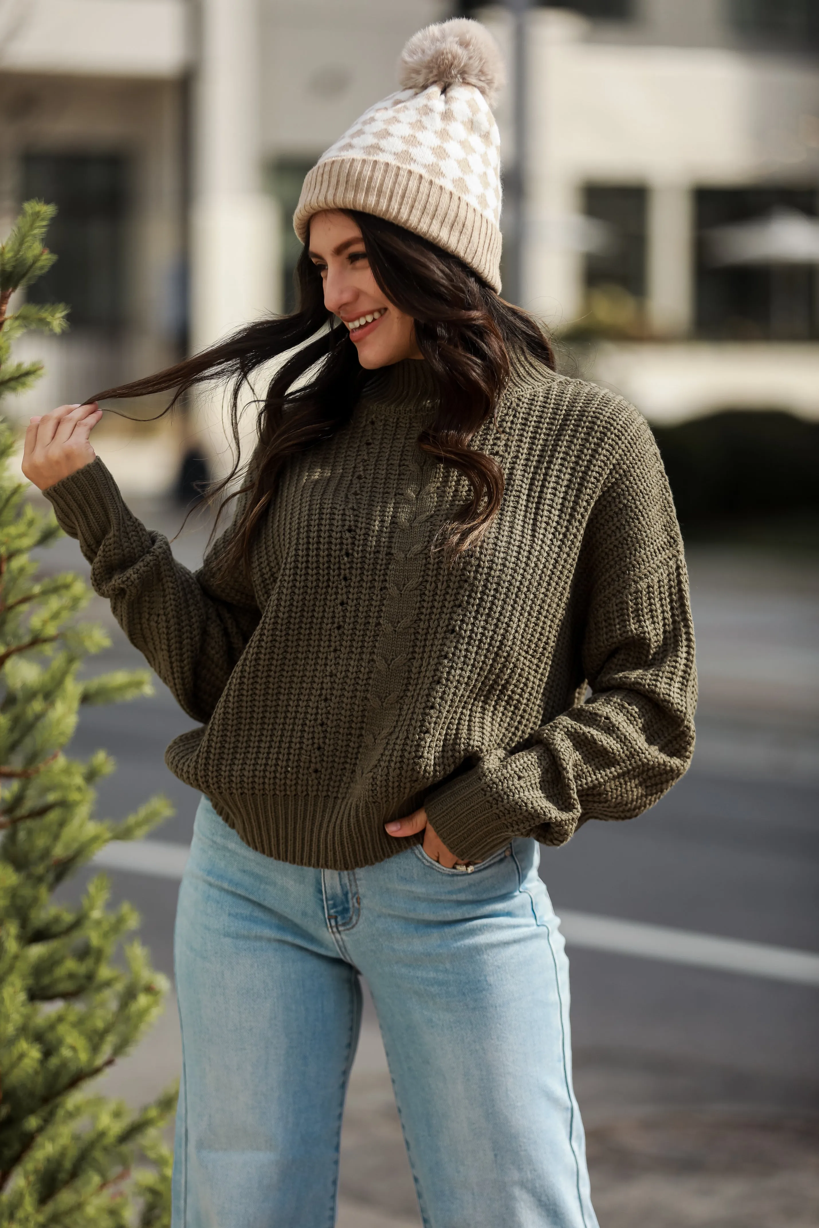 FINAL SALE - Charlotte Mock Neck Sweater