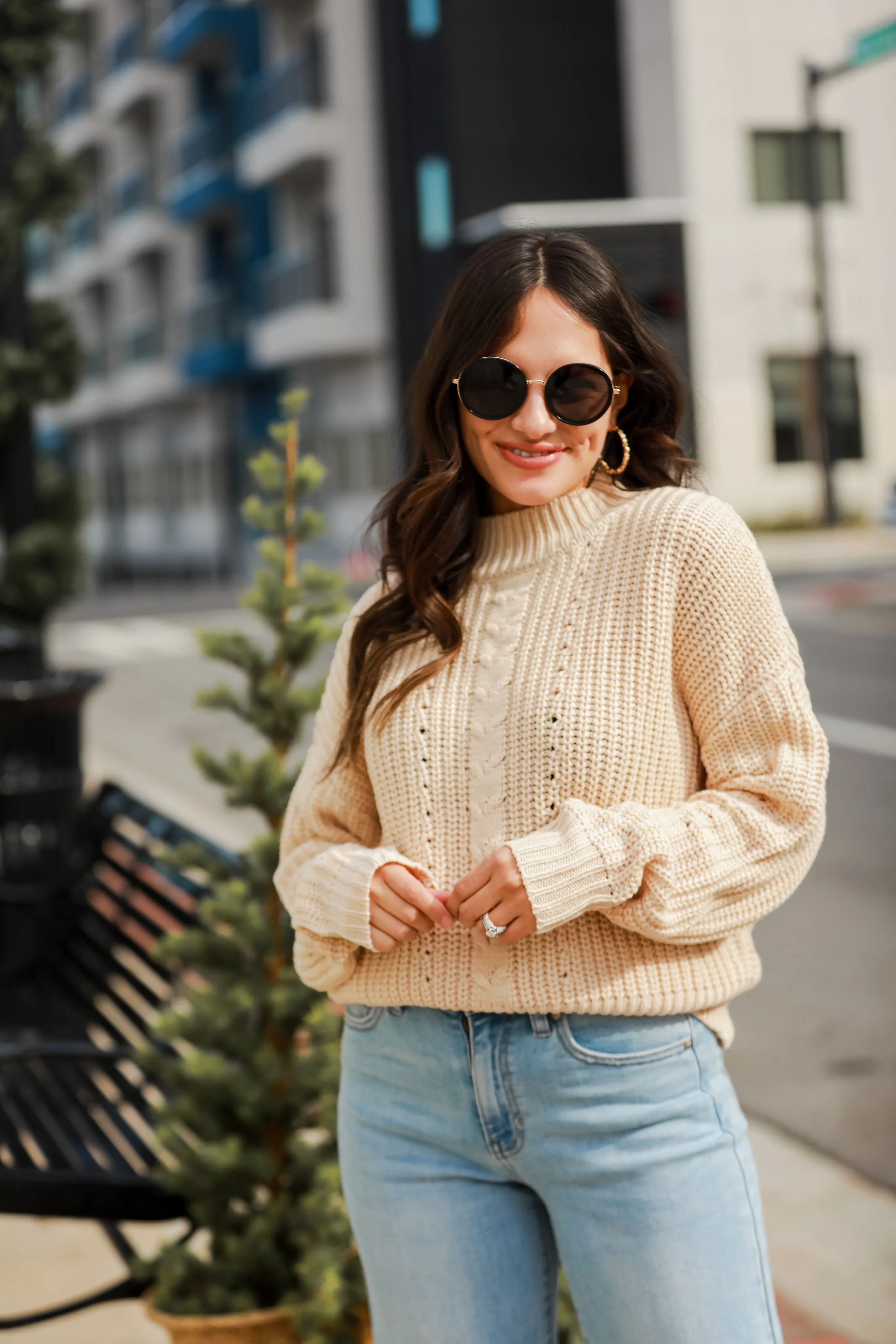 FINAL SALE - Charlotte Mock Neck Sweater