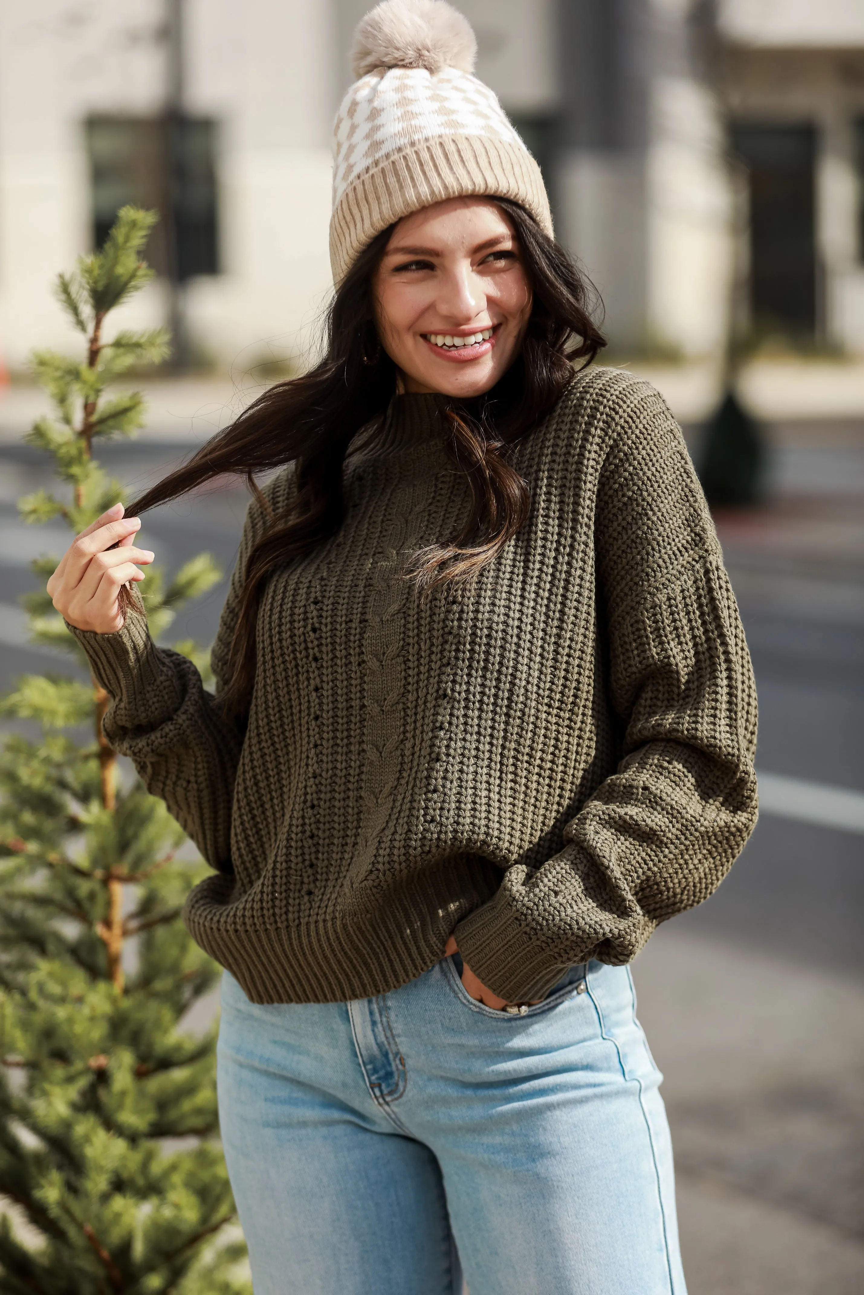 FINAL SALE - Charlotte Mock Neck Sweater