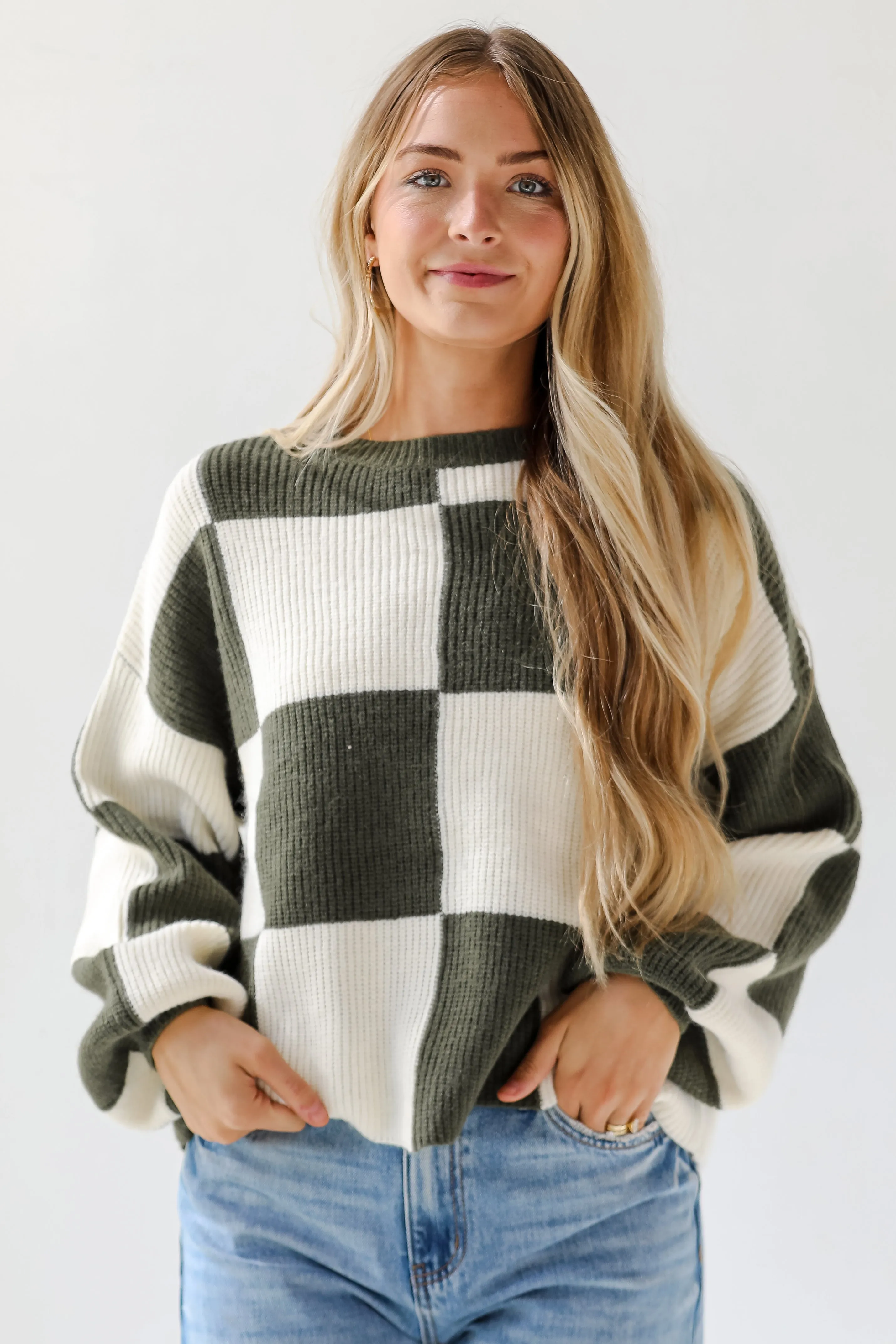 FINAL SALE - Confirmed Trendsetter Checkered Sweater
