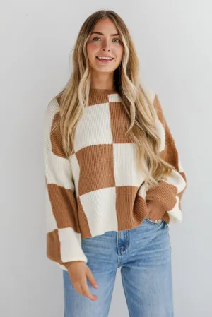 FINAL SALE - Confirmed Trendsetter Checkered Sweater