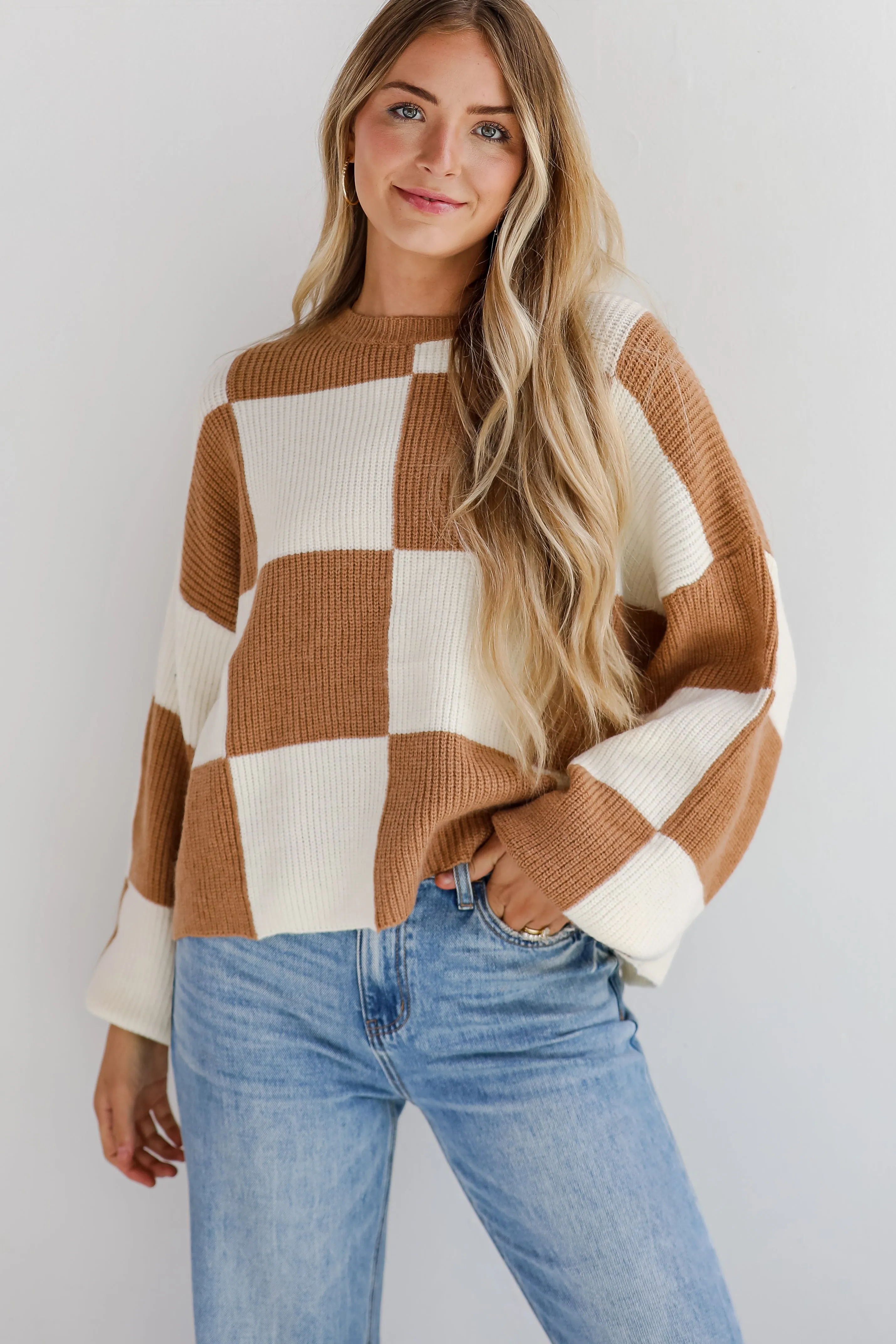 FINAL SALE - Confirmed Trendsetter Checkered Sweater