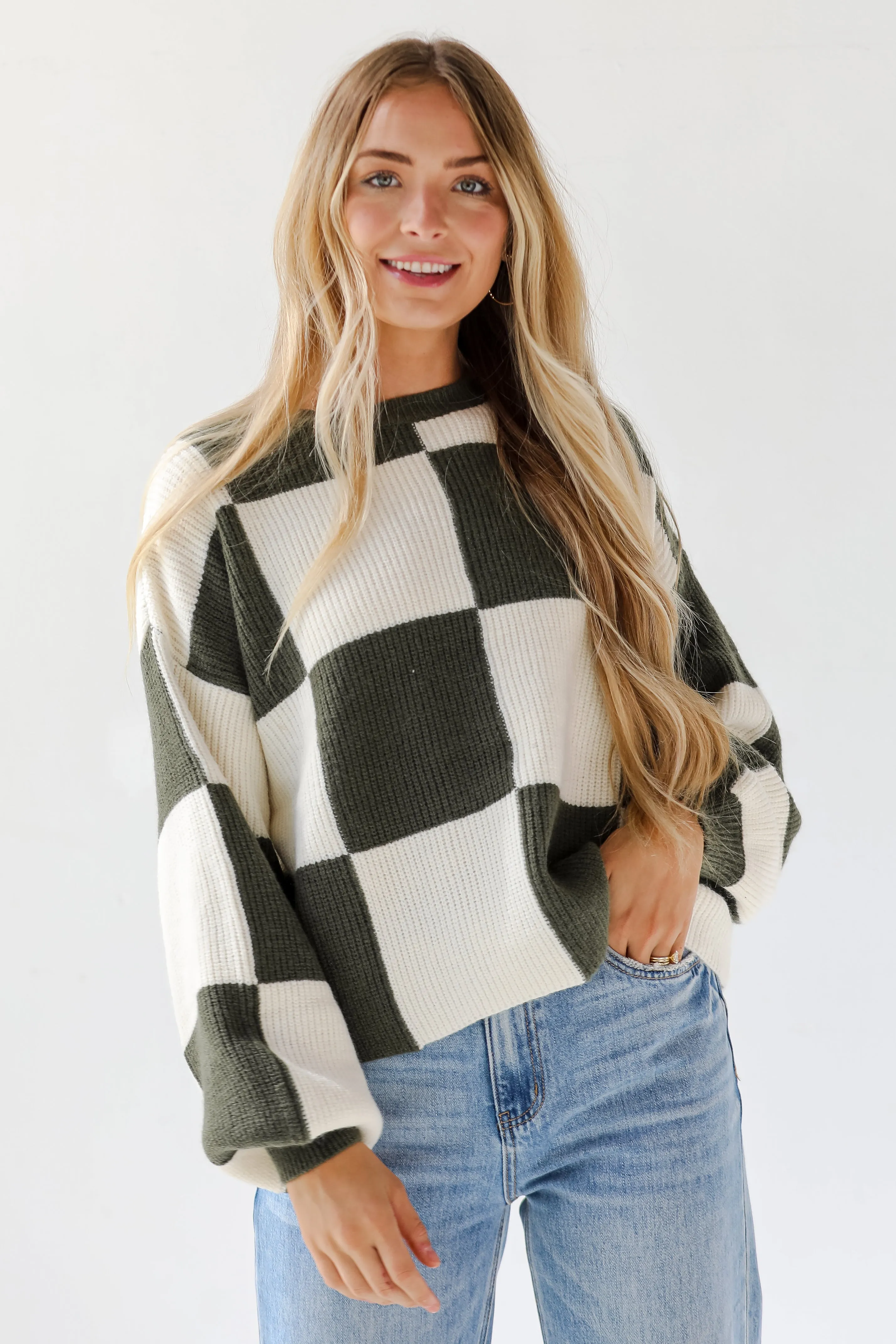 FINAL SALE - Confirmed Trendsetter Checkered Sweater