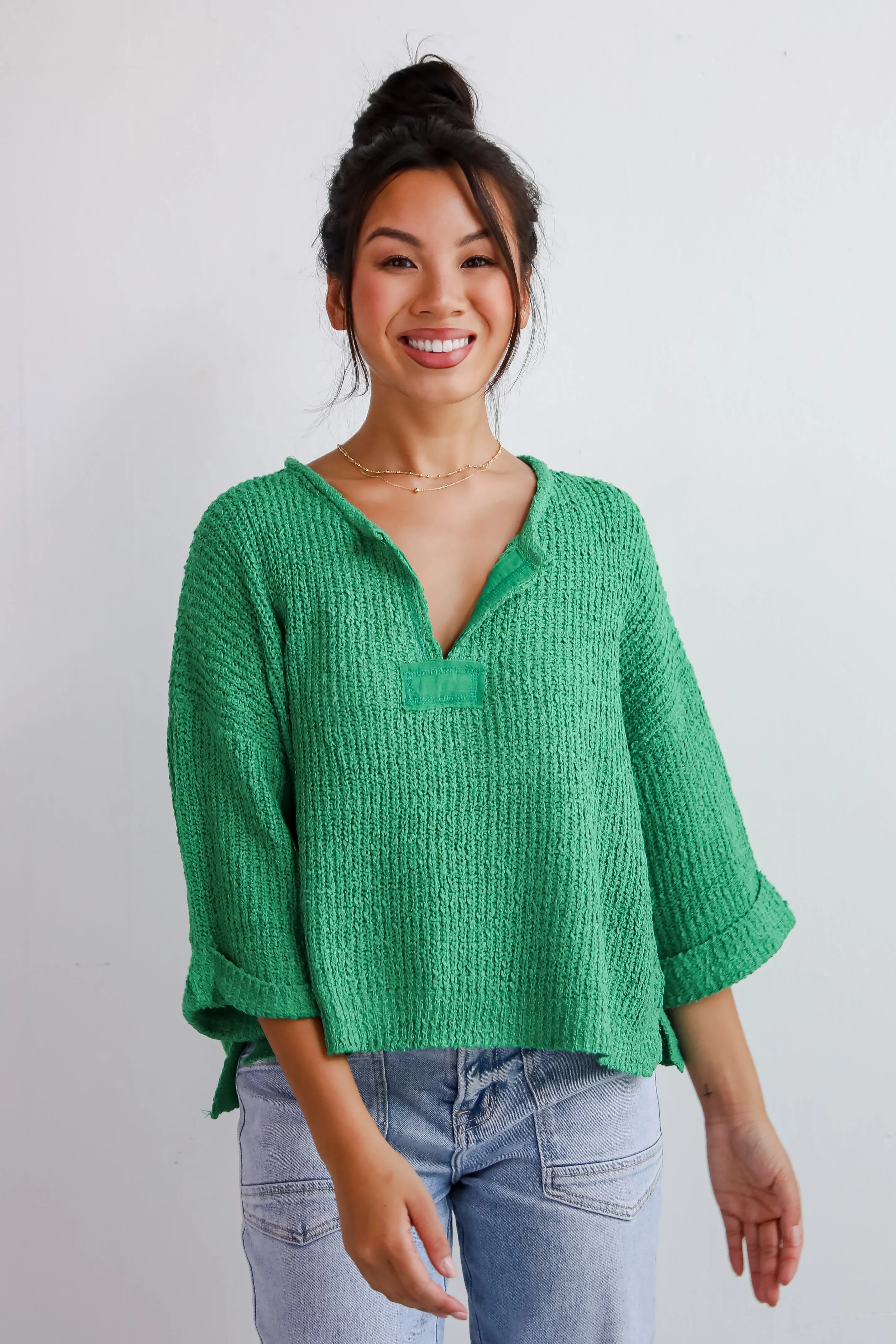 FINAL SALE - Cozy All Over Lightweight Knit Sweater