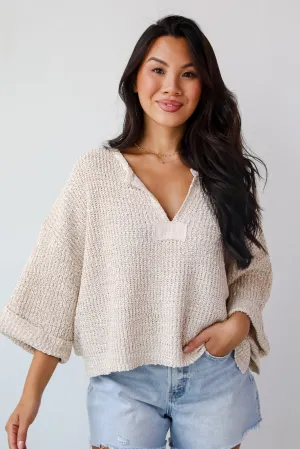 FINAL SALE - Cozy All Over Lightweight Knit Sweater