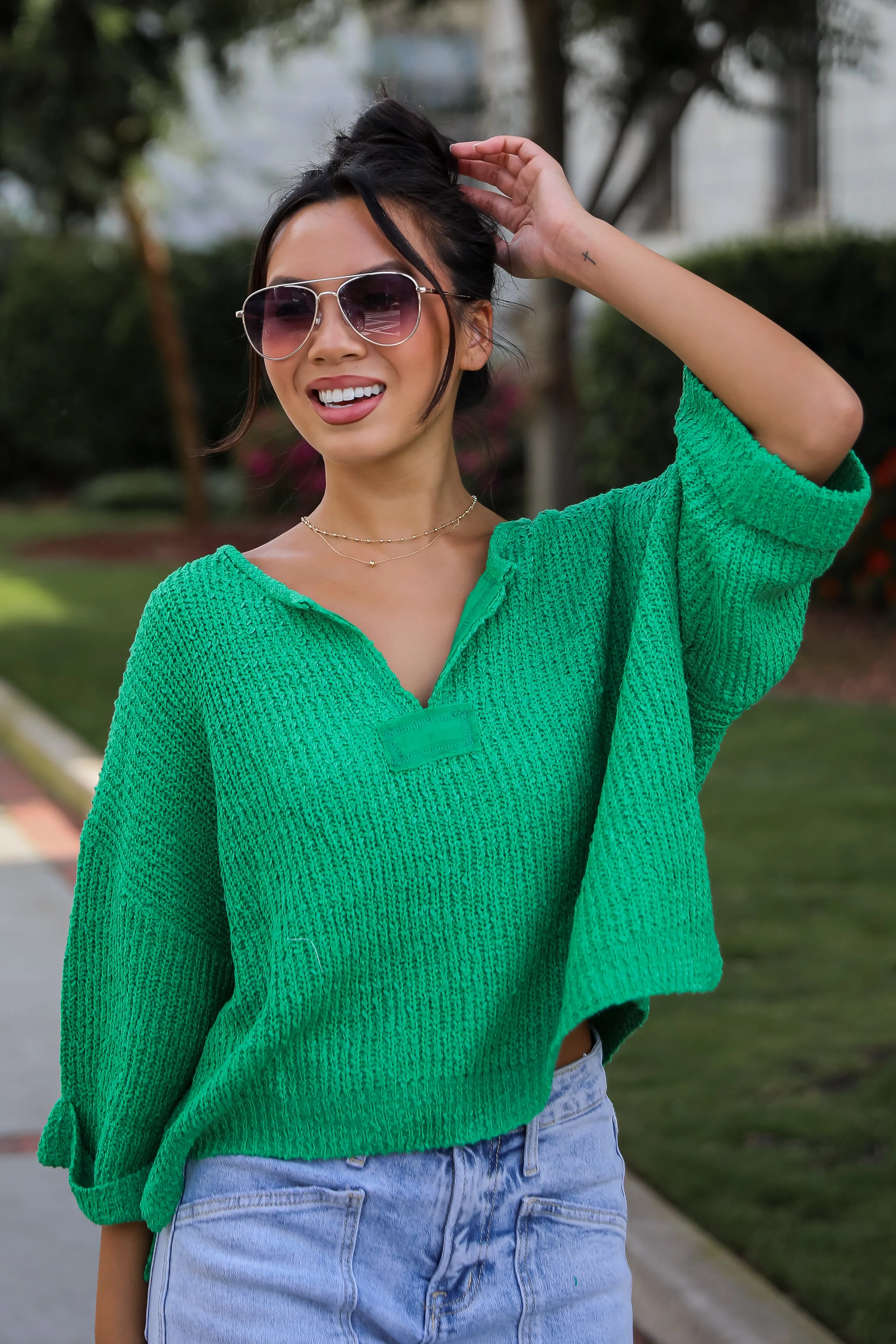 FINAL SALE - Cozy All Over Lightweight Knit Sweater