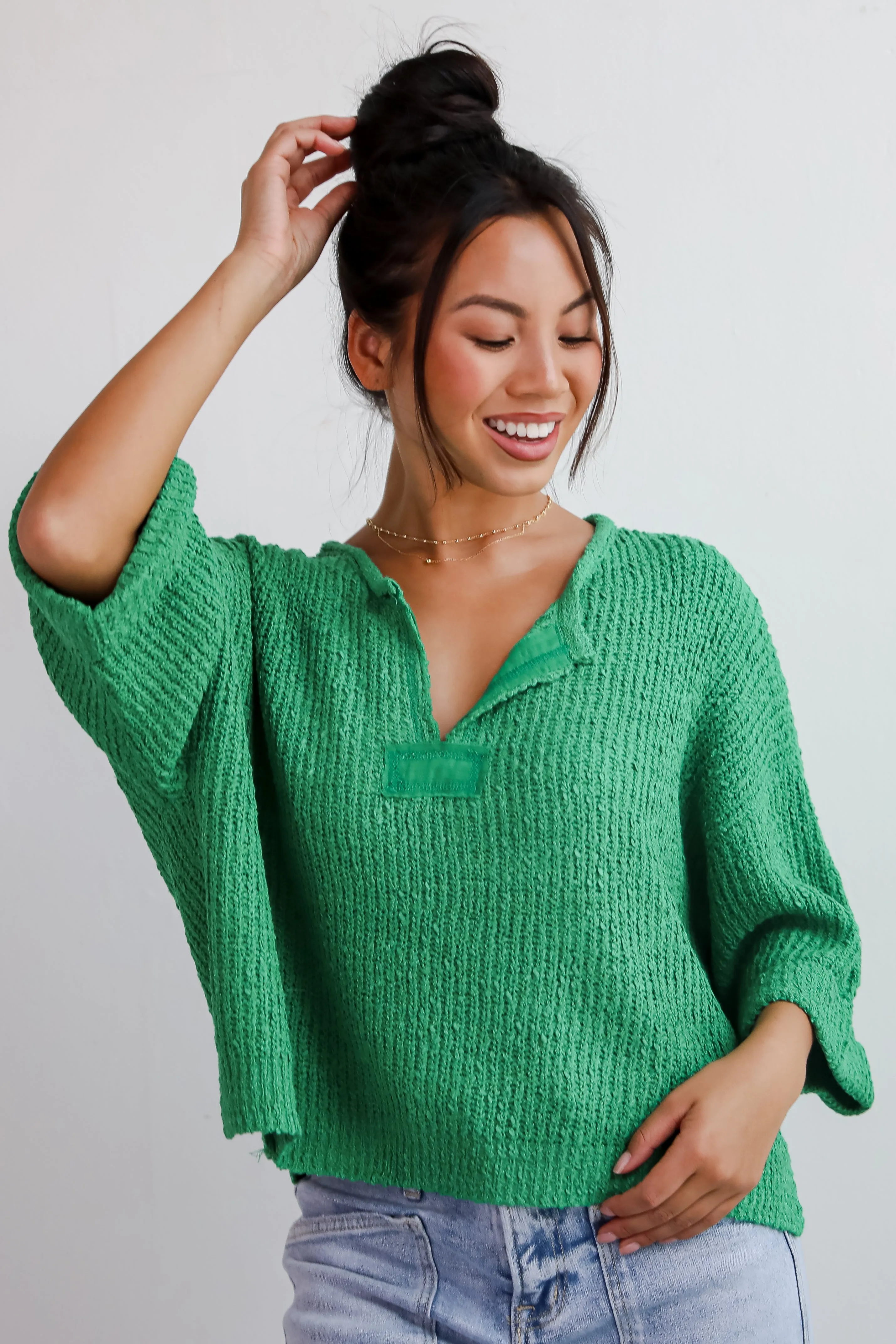 FINAL SALE - Cozy All Over Lightweight Knit Sweater