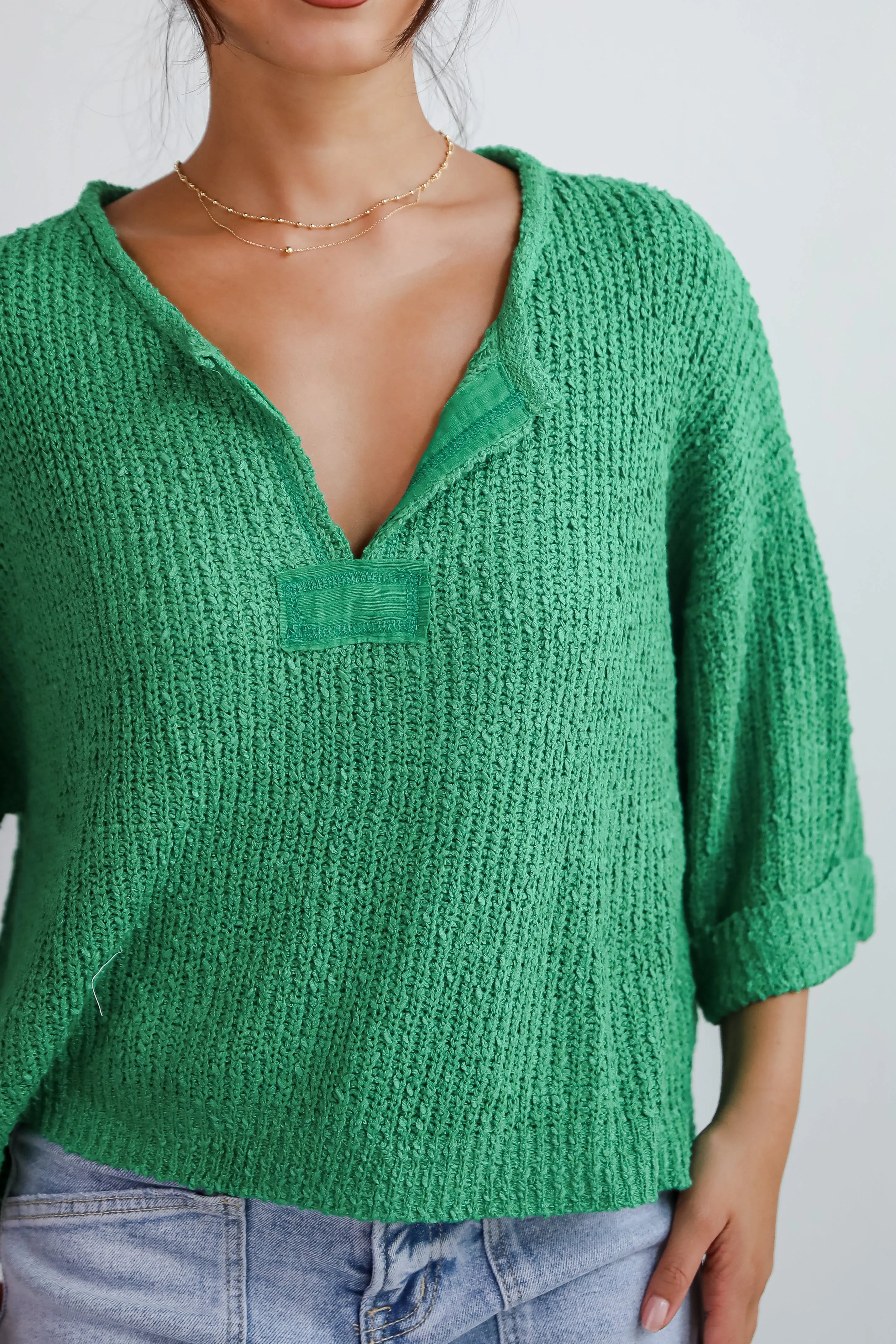 FINAL SALE - Cozy All Over Lightweight Knit Sweater