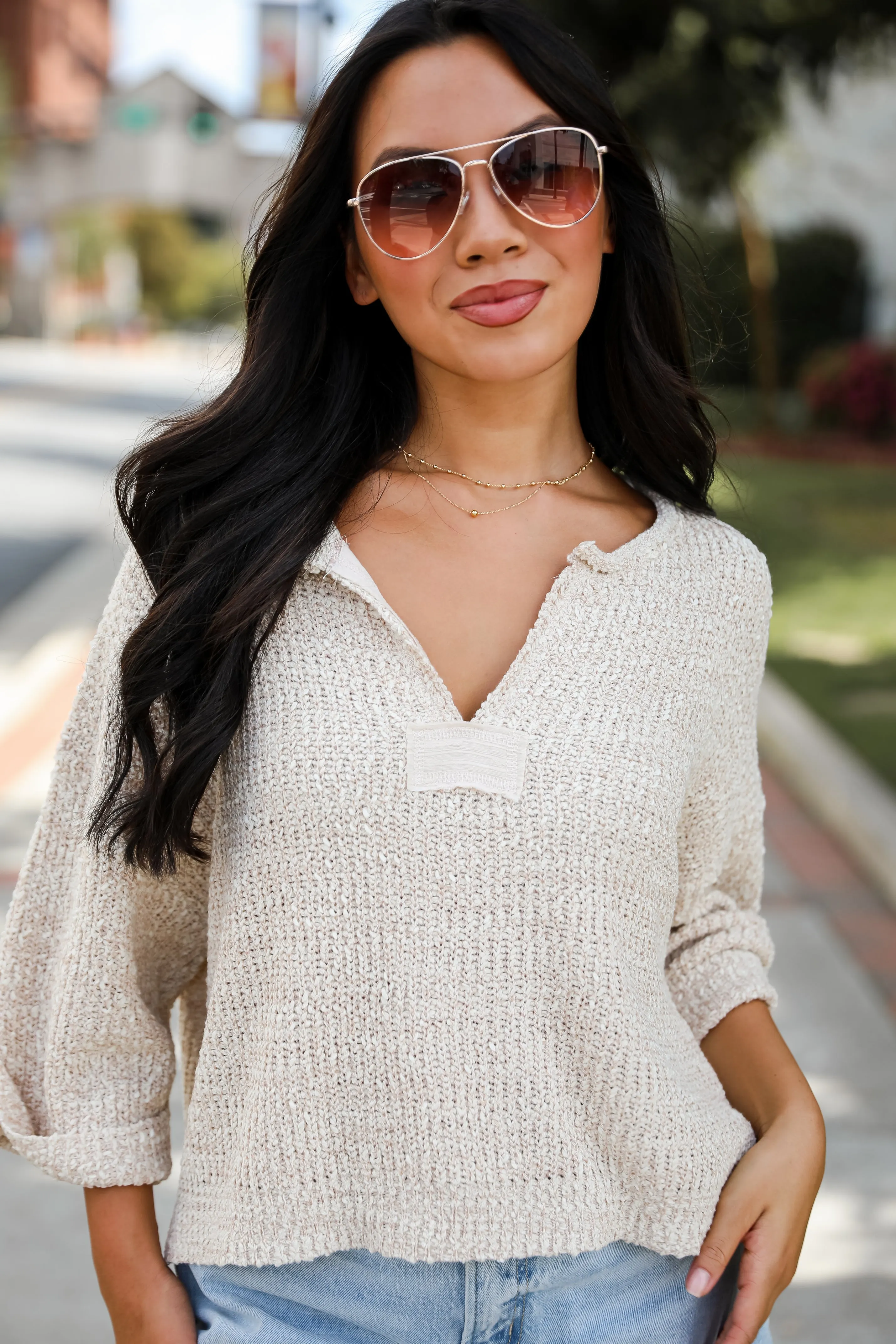FINAL SALE - Cozy All Over Lightweight Knit Sweater