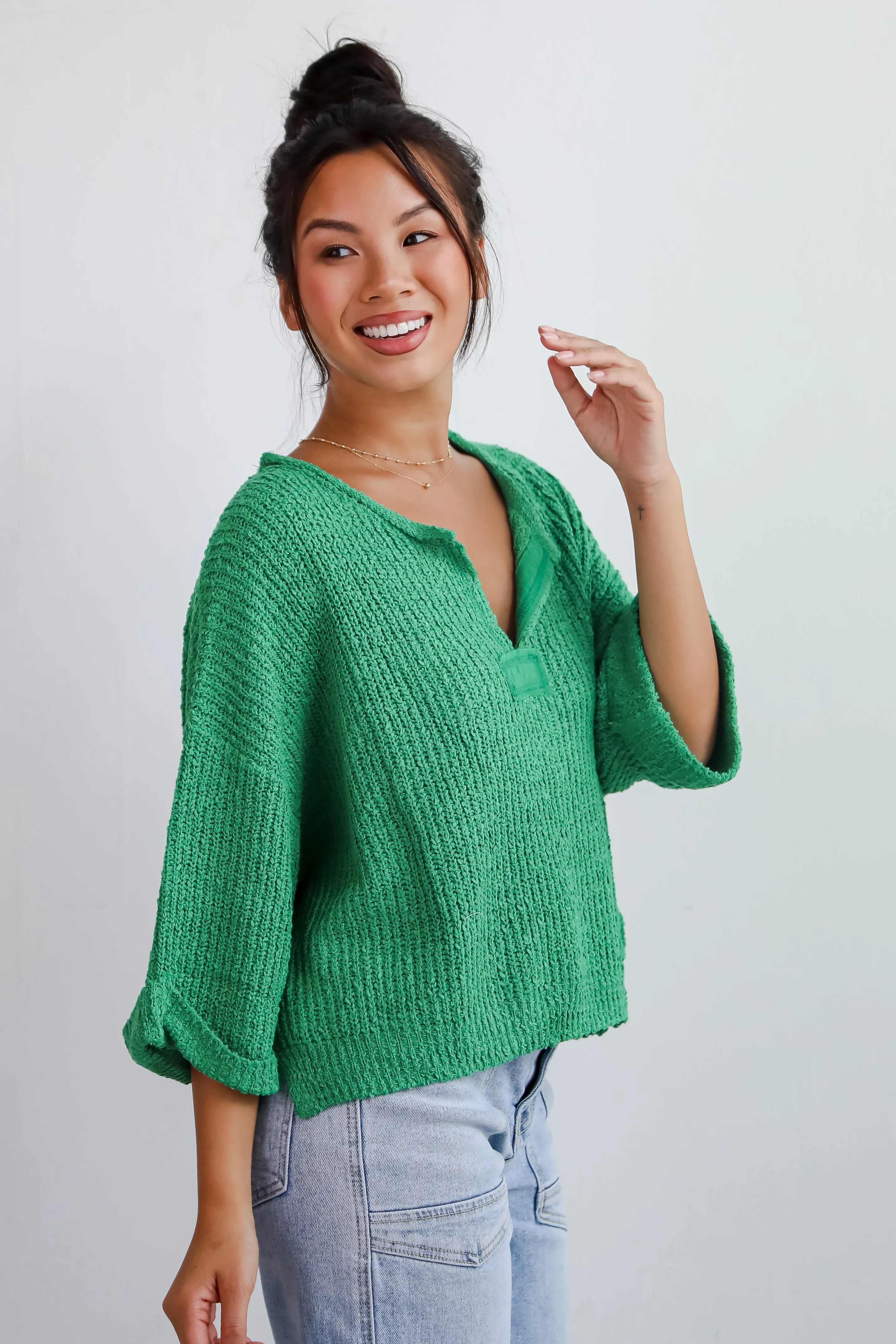 FINAL SALE - Cozy All Over Lightweight Knit Sweater