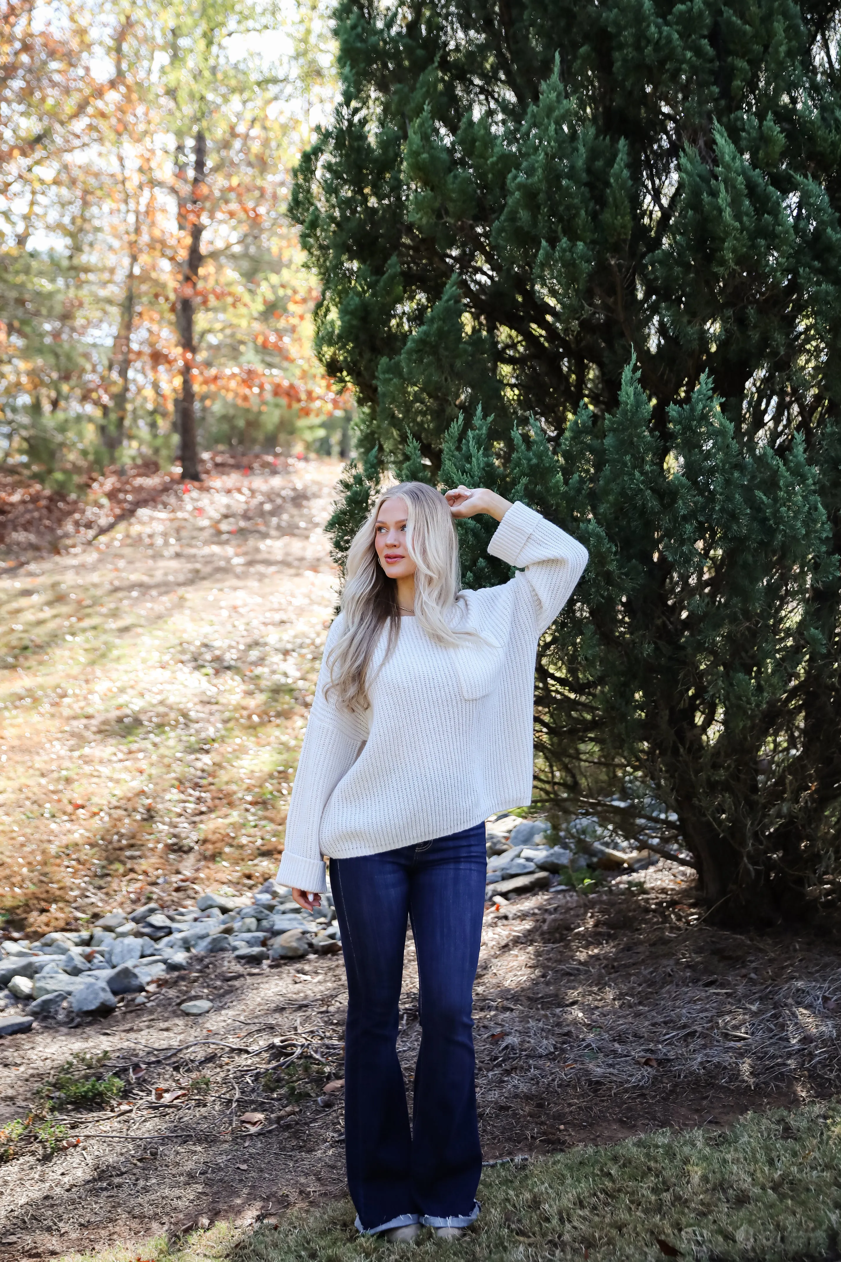 FINAL SALE - Cozy Expression Off White Oversized Sweater