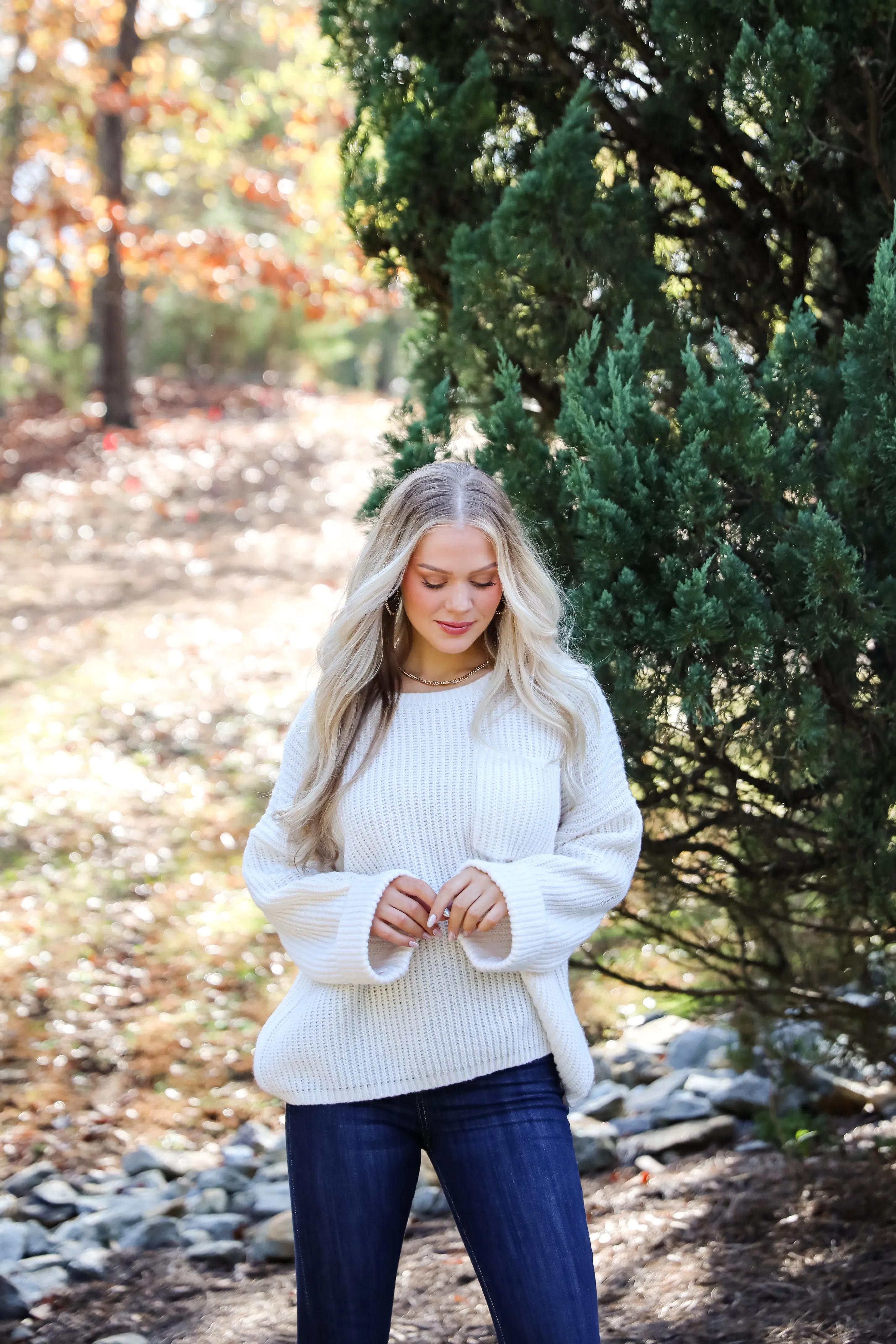 FINAL SALE - Cozy Expression Off White Oversized Sweater