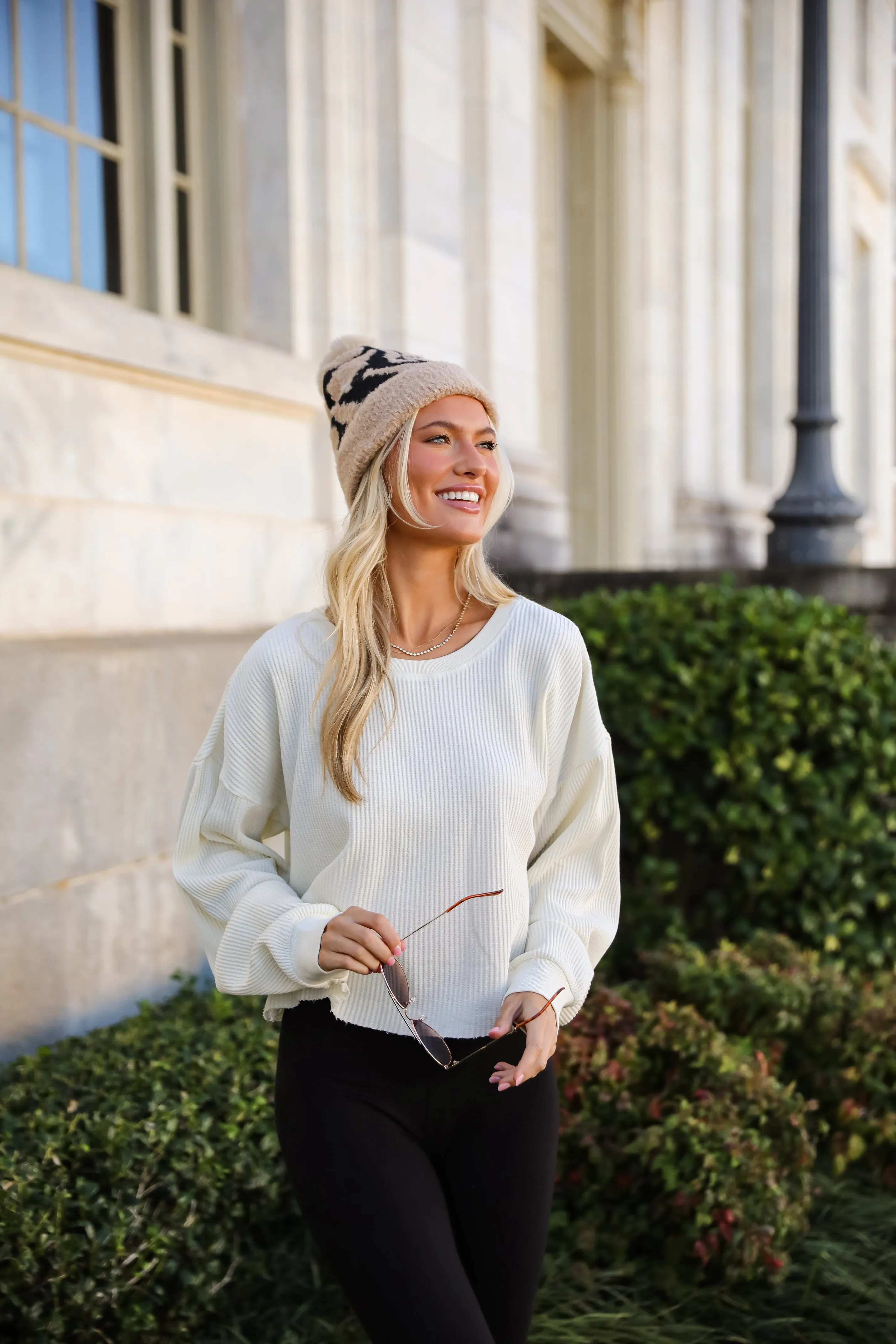 FINAL SALE - Dakota Waffle Knit Top - DU DEAL