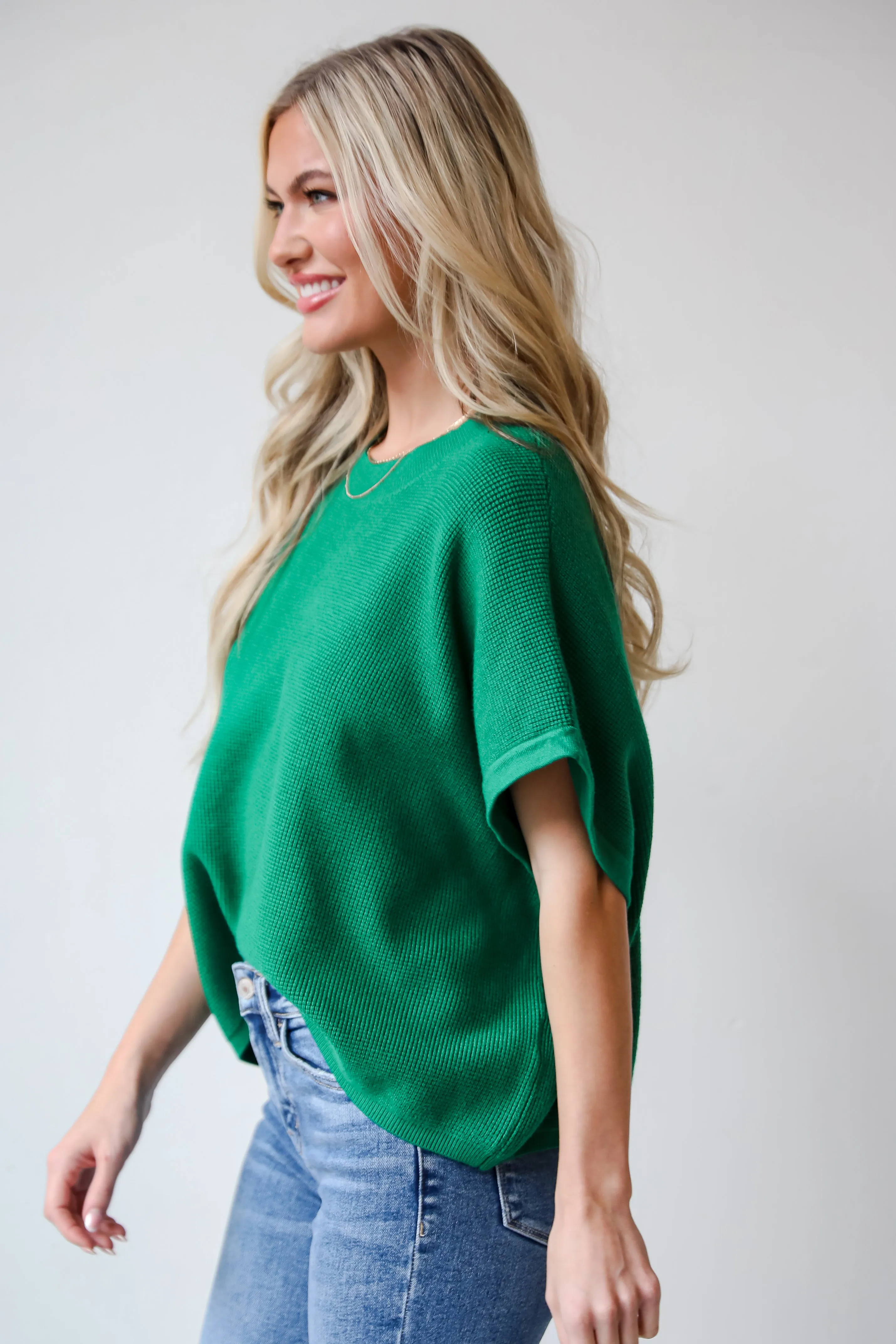 FINAL SALE - Easily My Favorite Kelly Green Sweater Top