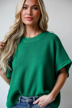 FINAL SALE - Easily My Favorite Kelly Green Sweater Top