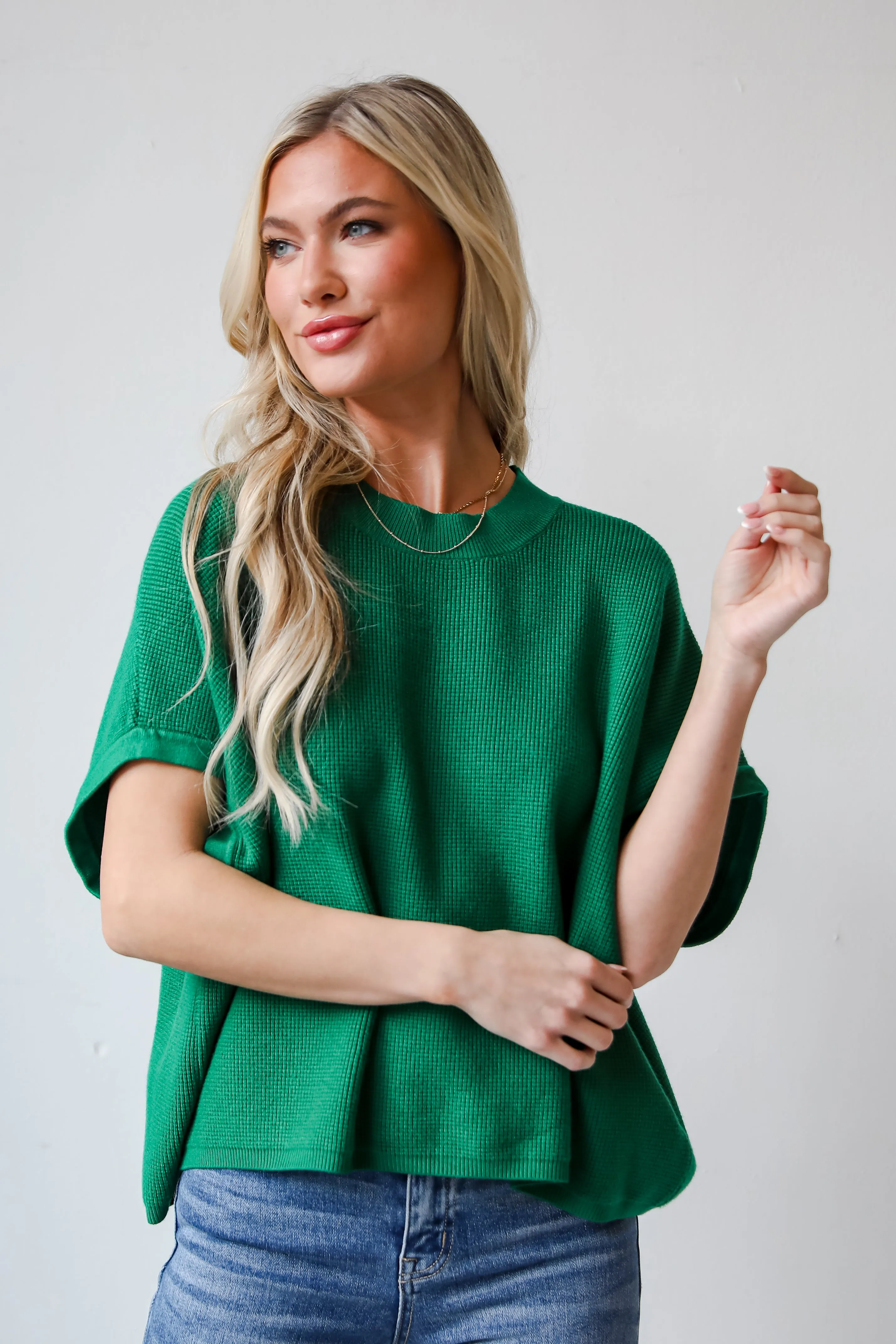 FINAL SALE - Easily My Favorite Kelly Green Sweater Top